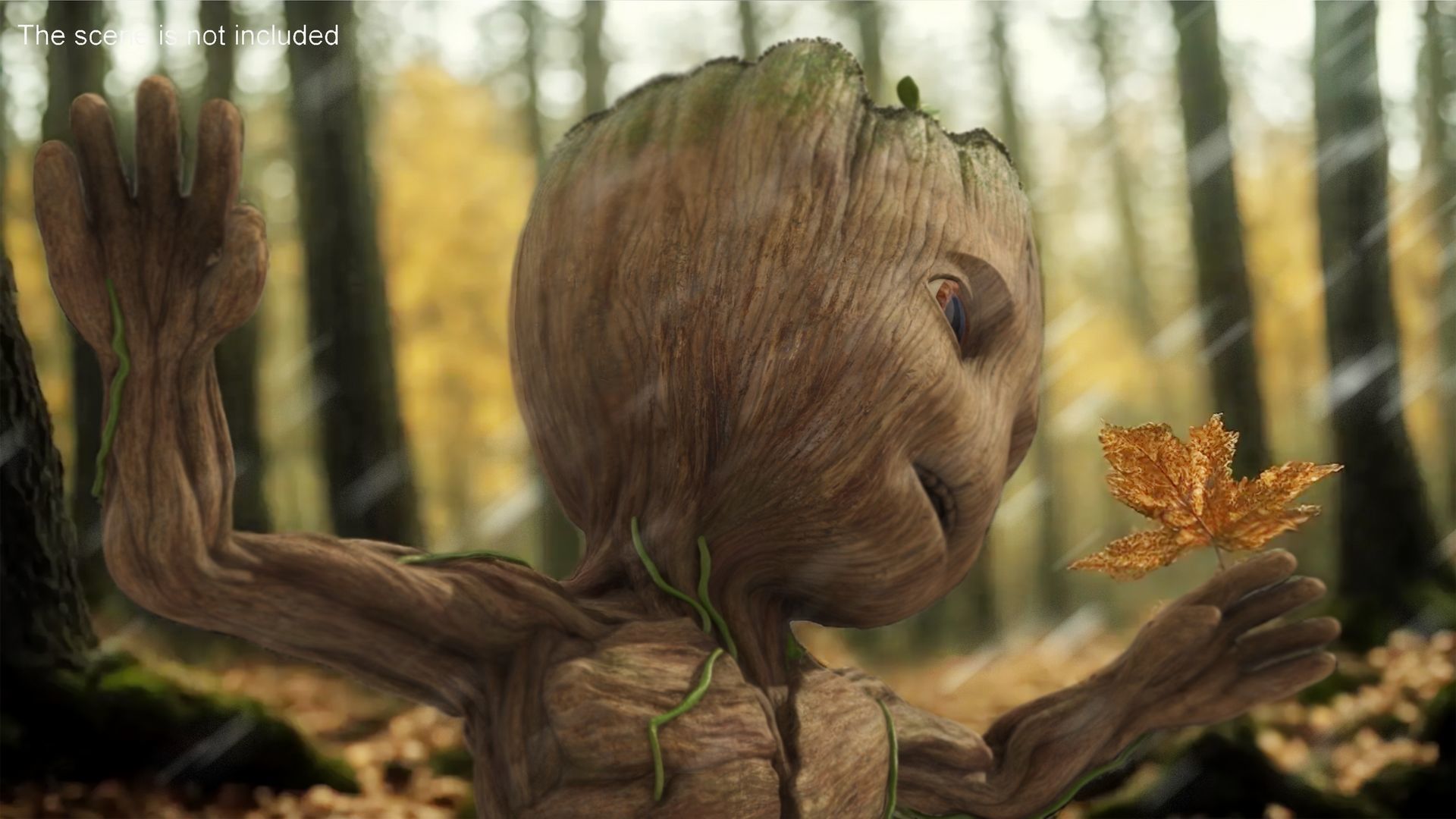 Little Groot Character Dancing Pose for 3D Print 3D print model_1