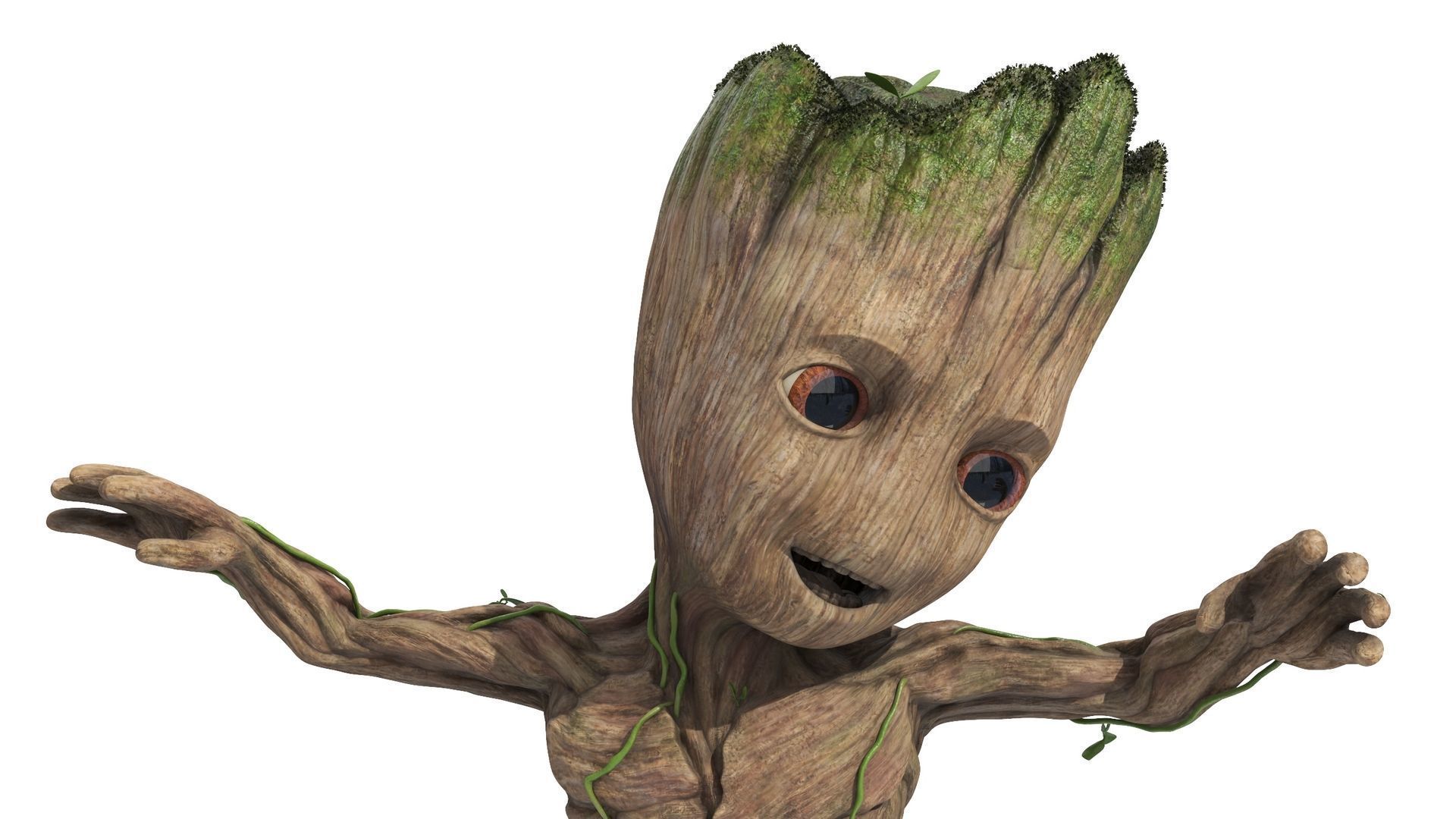 Little Groot Character Dancing Pose for 3D Print 3D print model_11