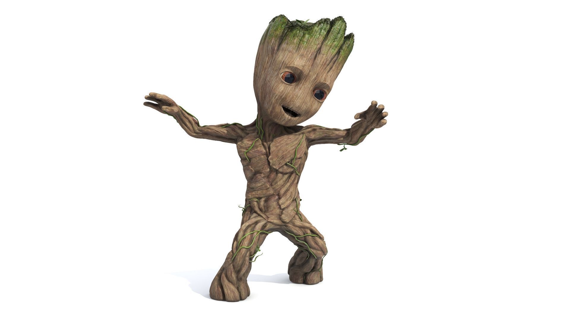 Little Groot Character Dancing Pose for 3D Print 3D print model_4