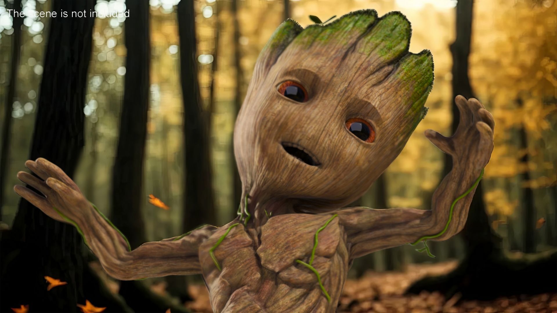 Little Groot Character Dancing Pose for 3D Print 3D print model_2