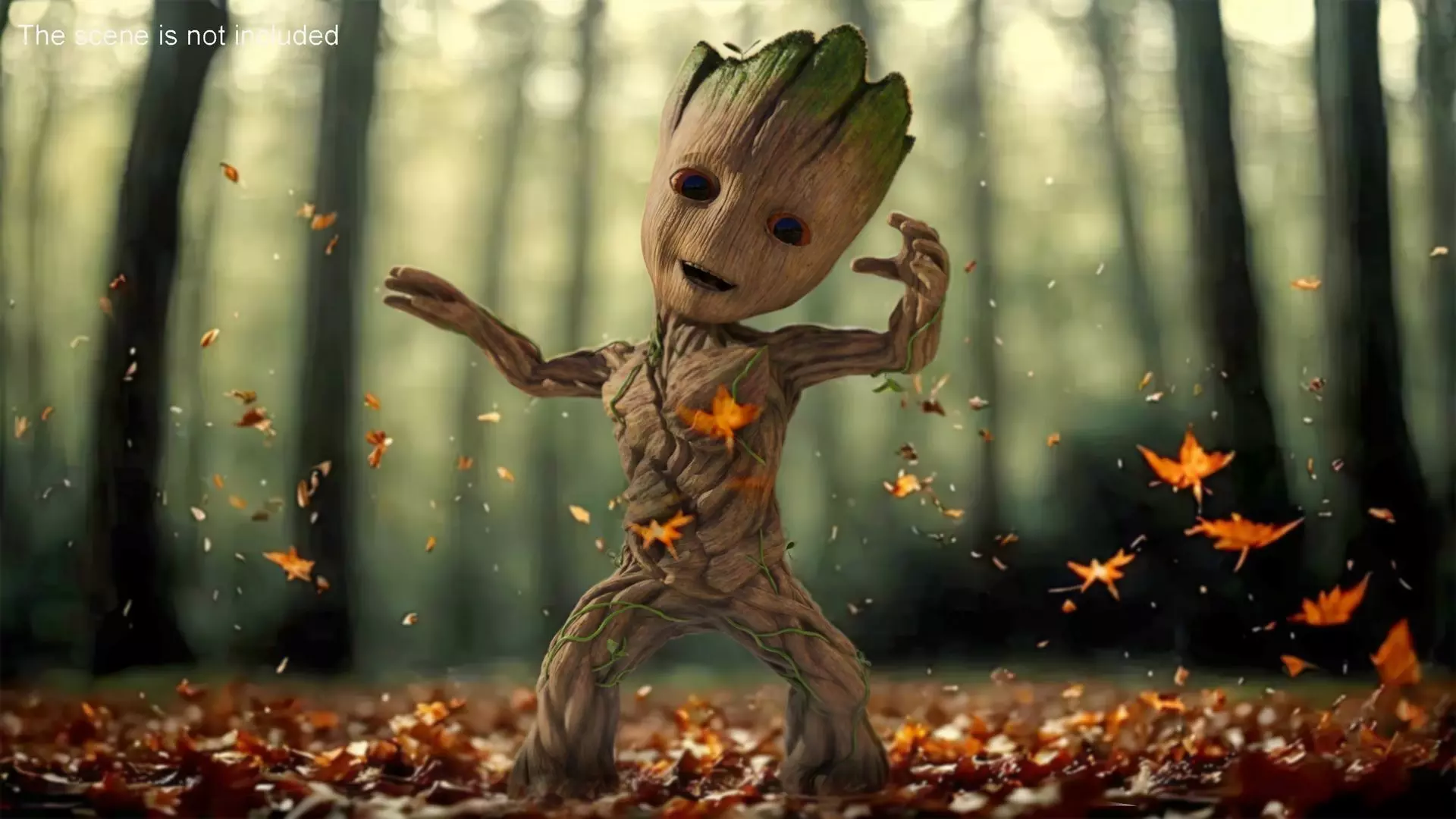 Little Groot Character Dancing Pose for 3D Print 3D print model_0