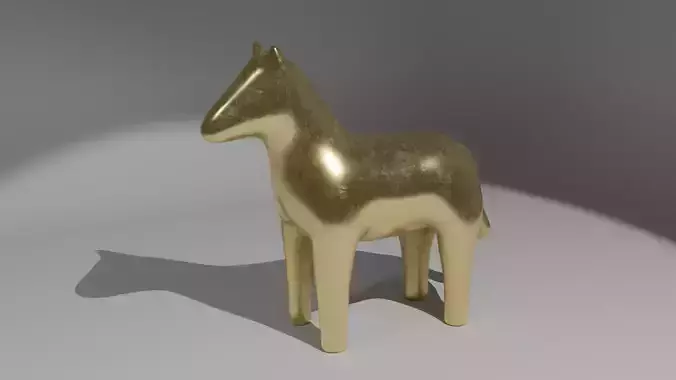 Golden Horse - Statue of a horse made of gold