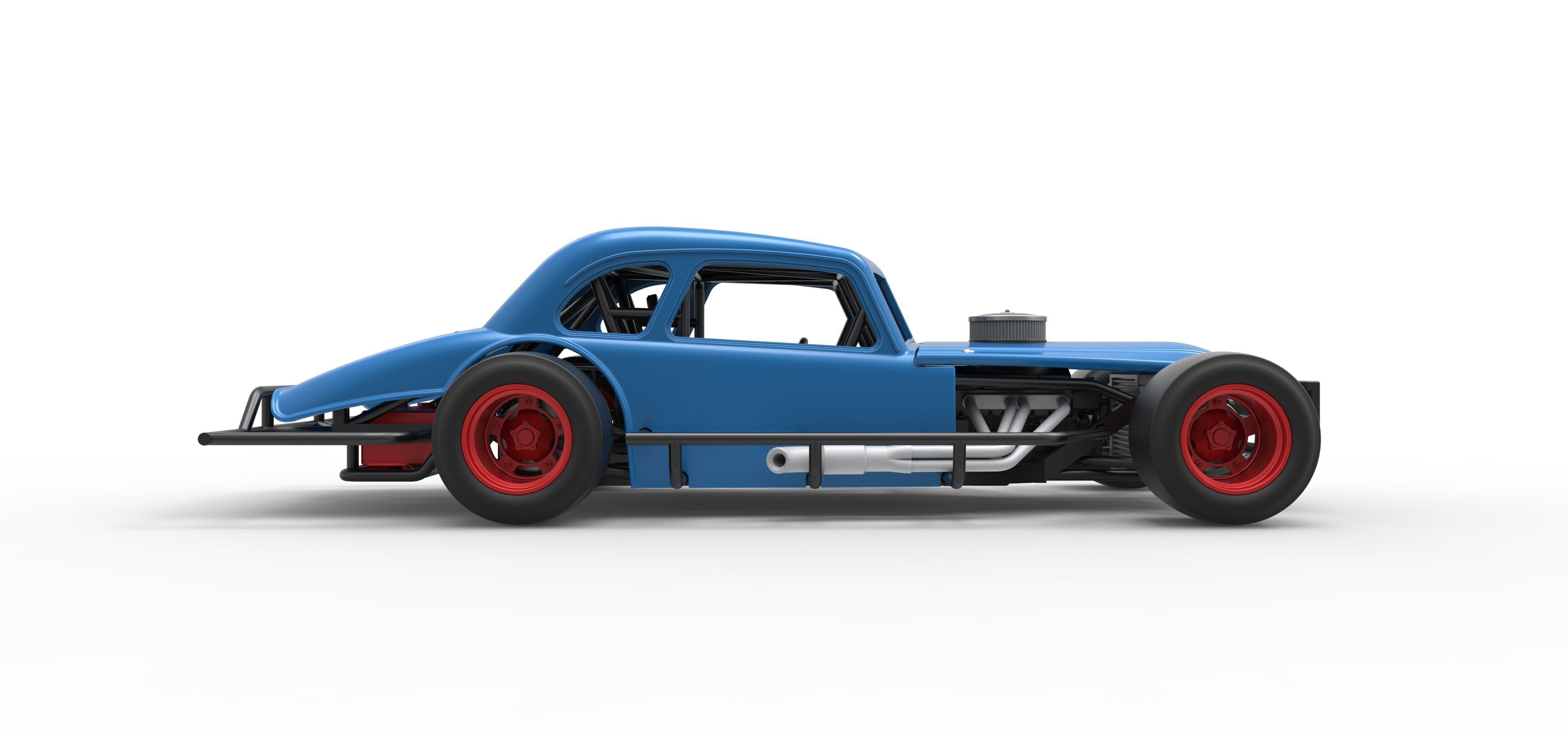 Vintage Asphalt Modified stock car V5 Scale 1 to 25 3D print model_20