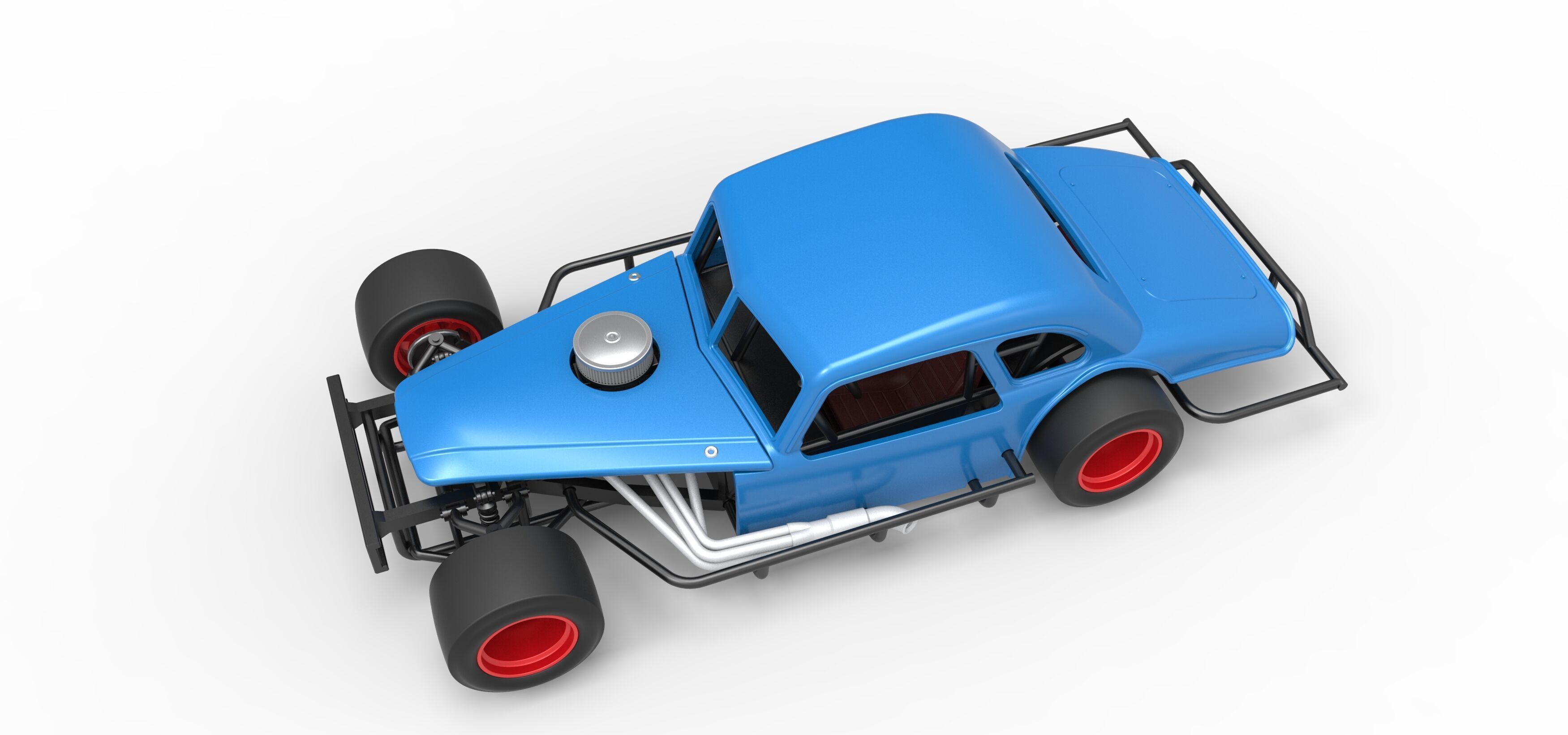 Vintage Asphalt Modified stock car V5 Scale 1 to 25 3D print model_4