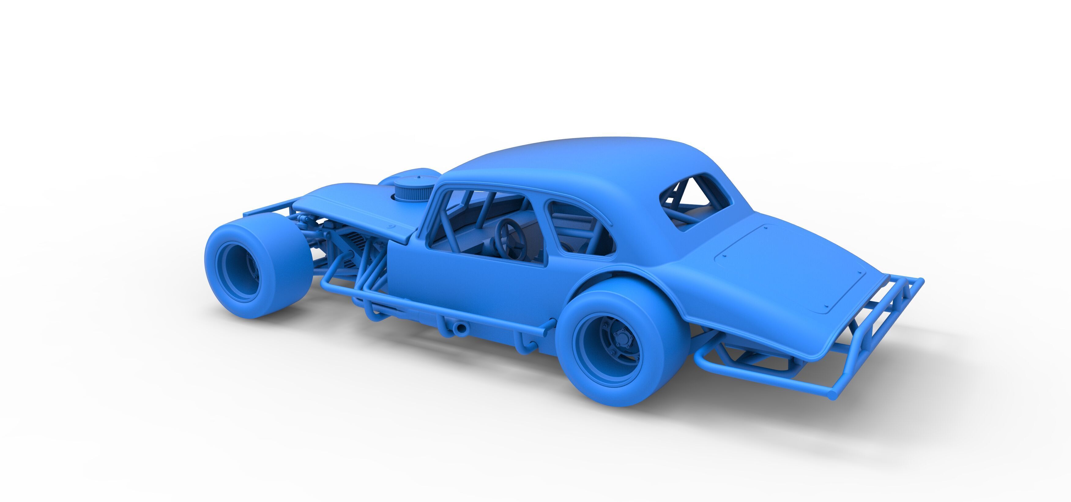 Vintage Asphalt Modified stock car V5 Scale 1 to 25 3D print model_35