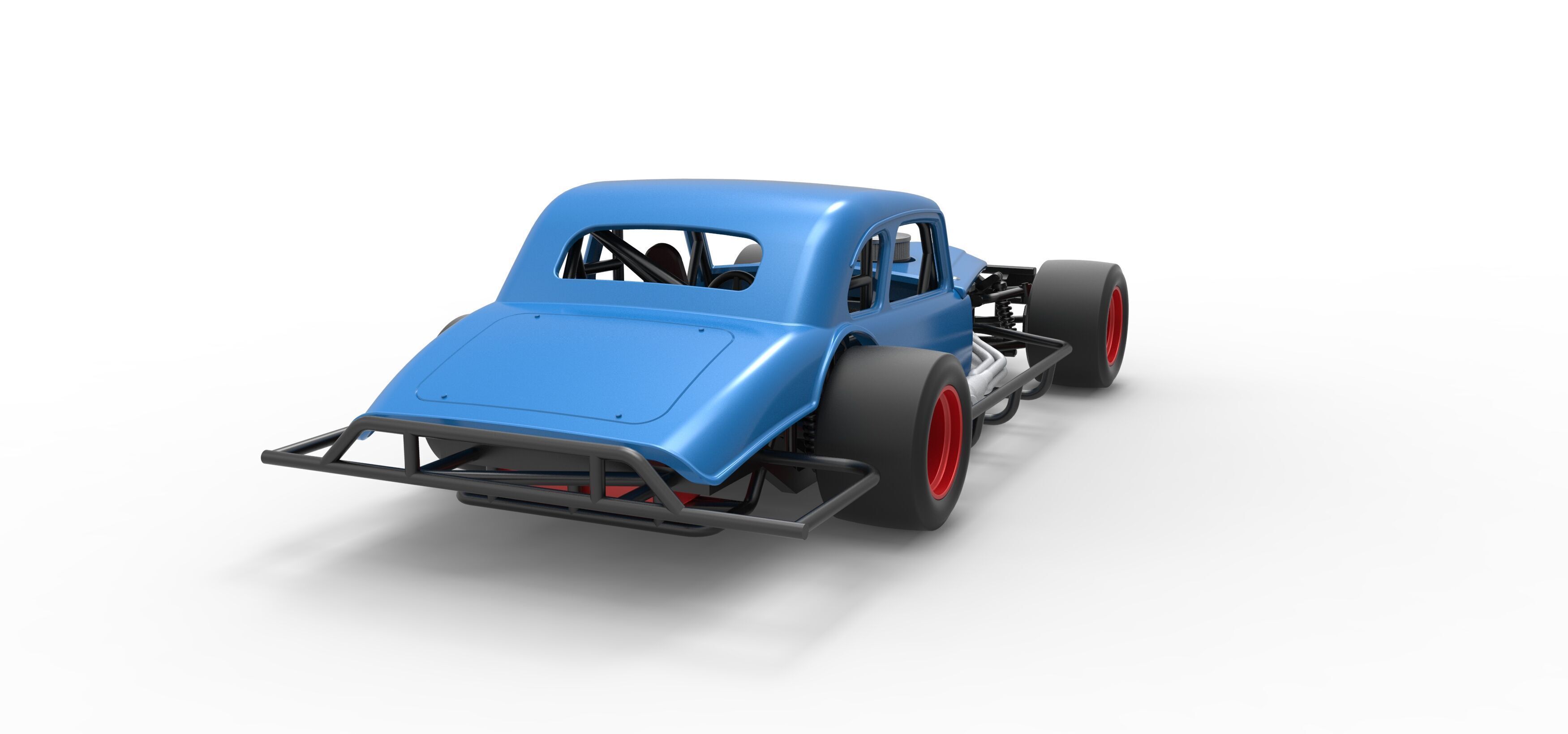 Vintage Asphalt Modified stock car V5 Scale 1 to 25 3D print model_18