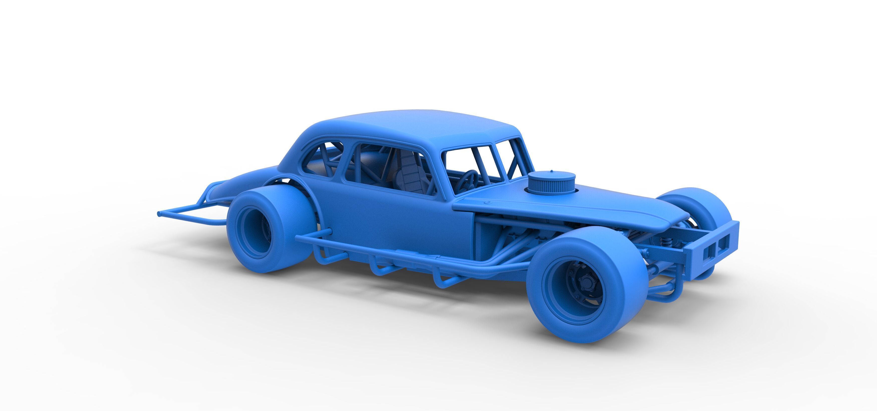 Vintage Asphalt Modified stock car V5 Scale 1 to 25 3D print model_45
