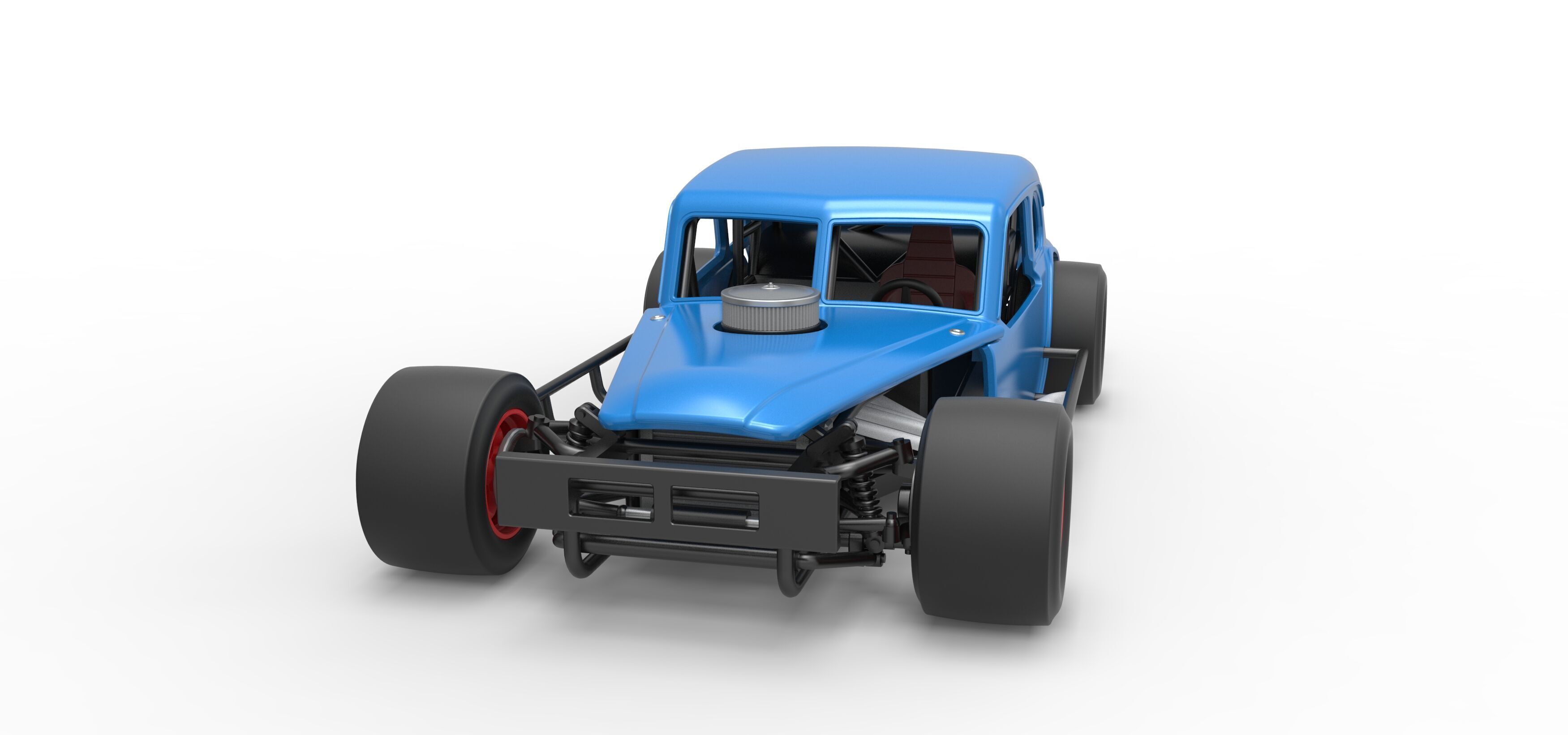 Vintage Asphalt Modified stock car V5 Scale 1 to 25 3D print model_5