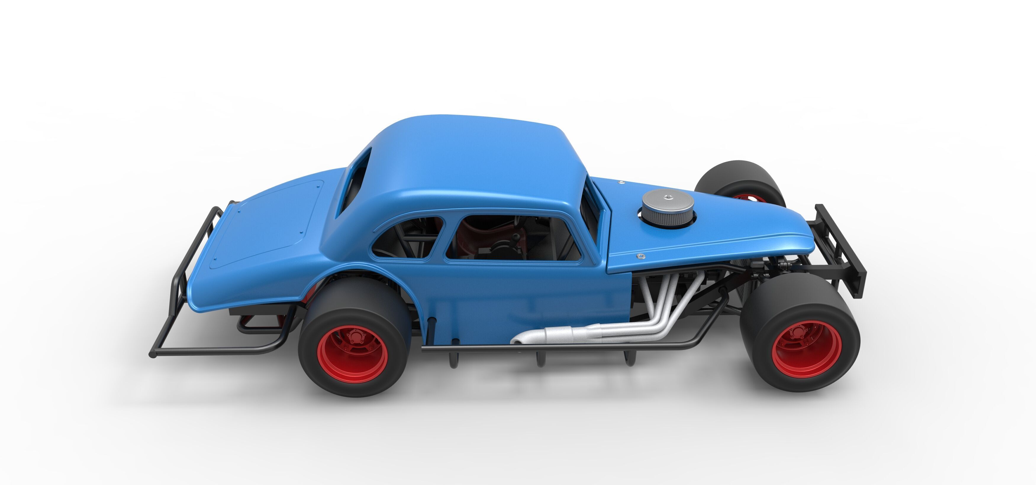 Vintage Asphalt Modified stock car V5 Scale 1 to 25 3D print model_21