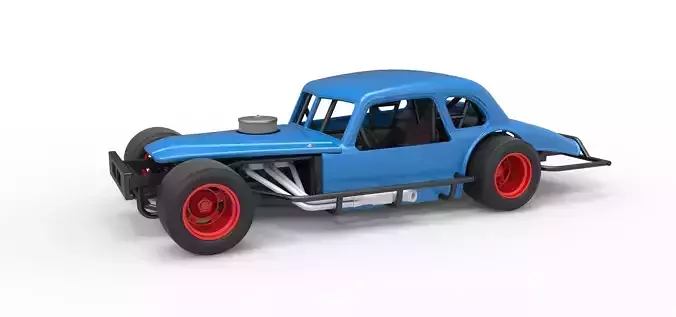 Vintage Asphalt Modified stock car V5 Scale 1 to 25 3D print model