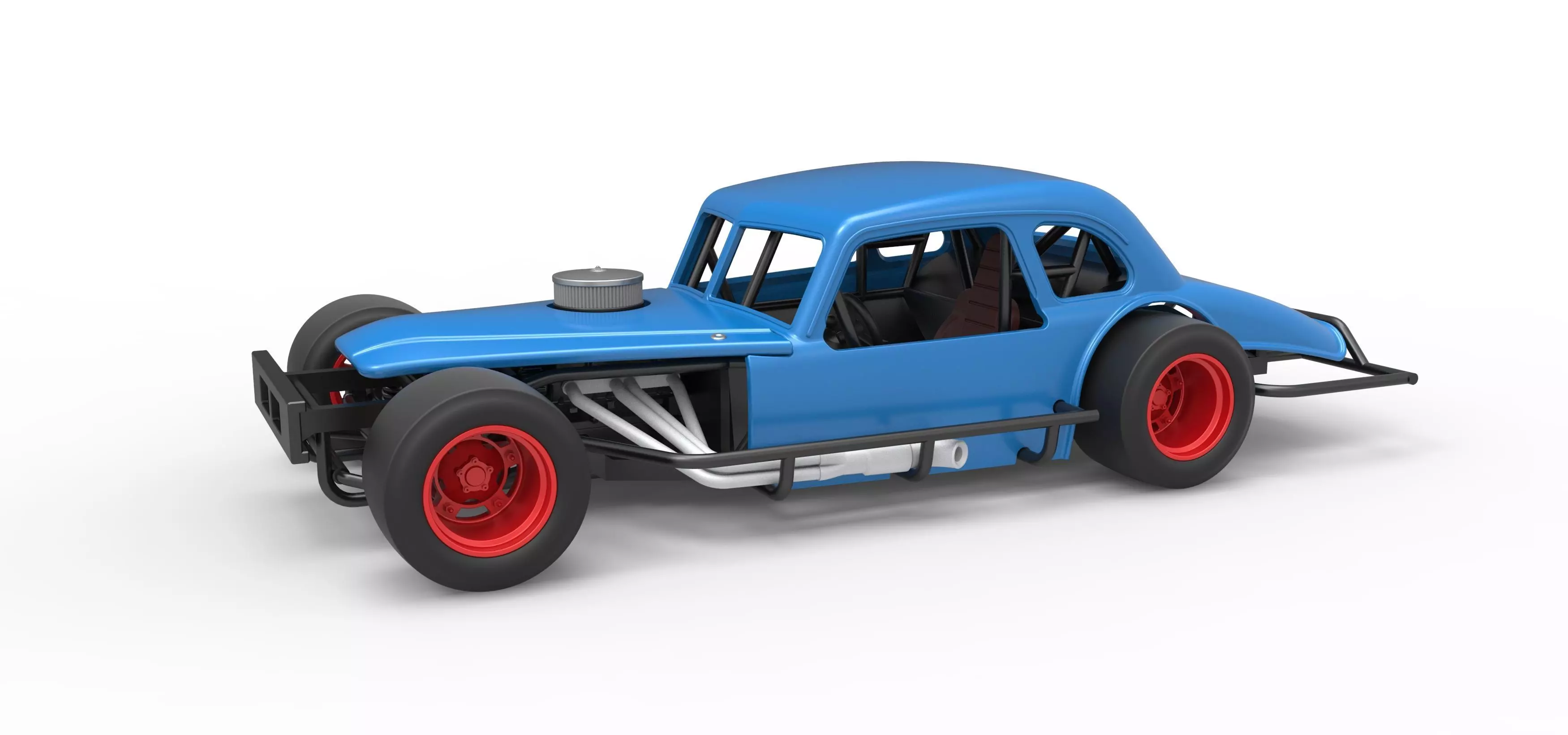 Vintage Asphalt Modified stock car V5 Scale 1 to 25 3D print model_0