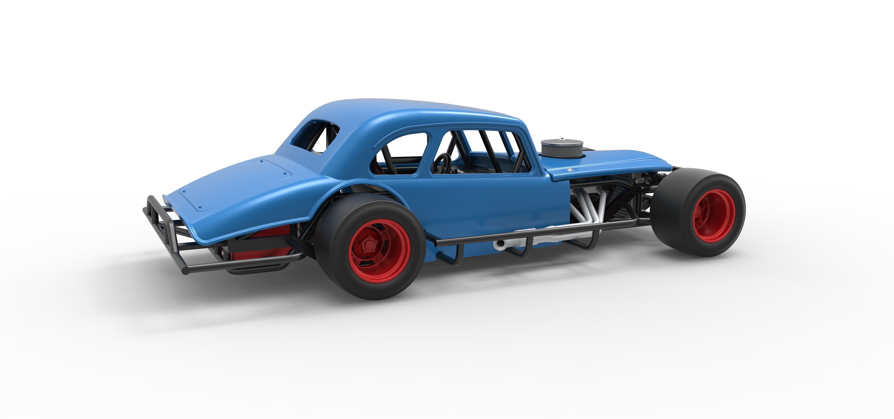 Vintage Asphalt Modified stock car V5 Scale 1 to 25 3D print model_19