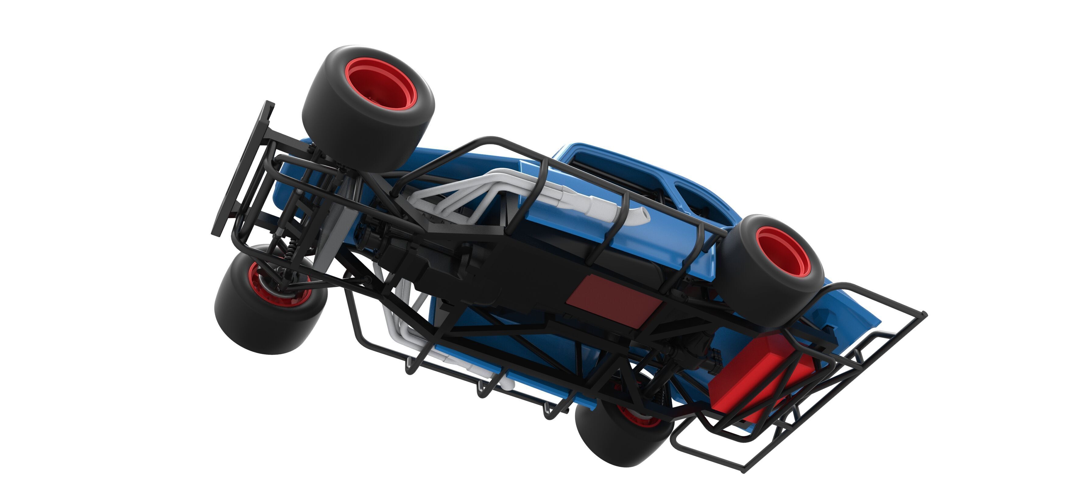 Vintage Asphalt Modified stock car V5 Scale 1 to 25 3D print model_3