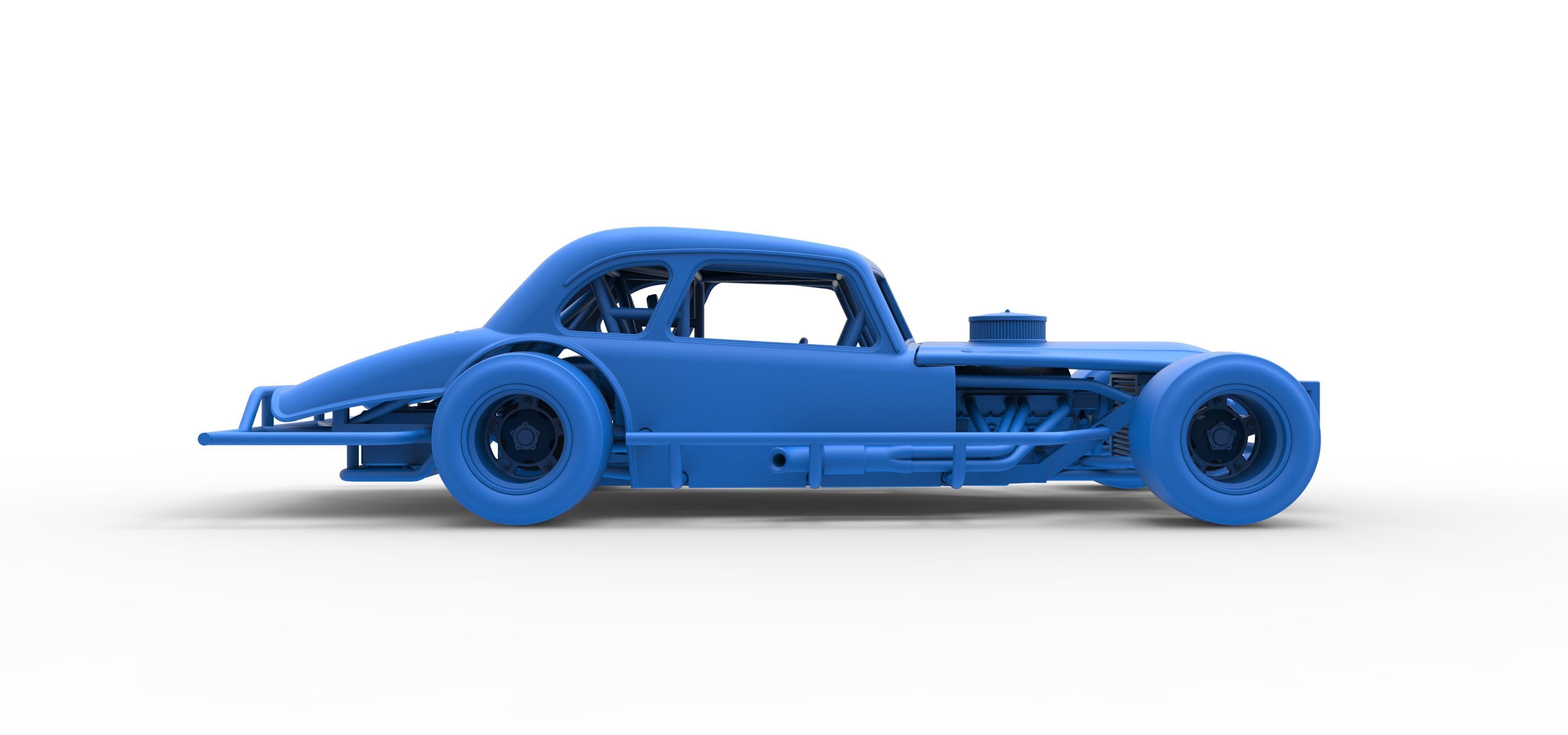 Vintage Asphalt Modified stock car V5 Scale 1 to 25 3D print model_43