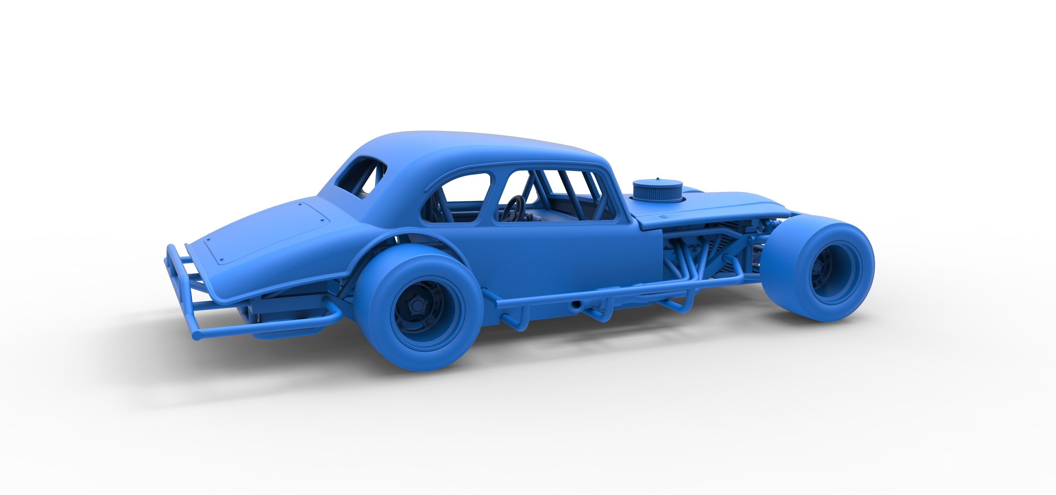 Vintage Asphalt Modified stock car V5 Scale 1 to 25 3D print model_42