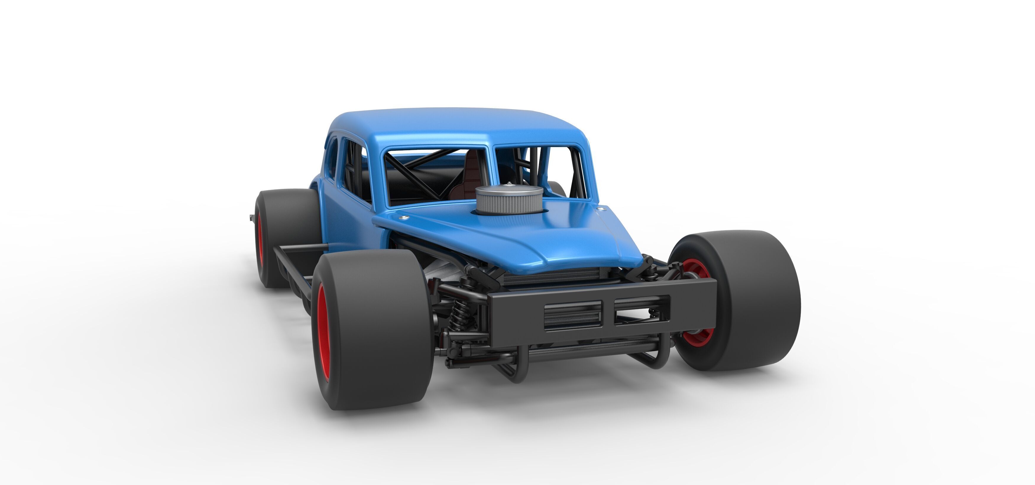 Vintage Asphalt Modified stock car V5 Scale 1 to 25 3D print model_23