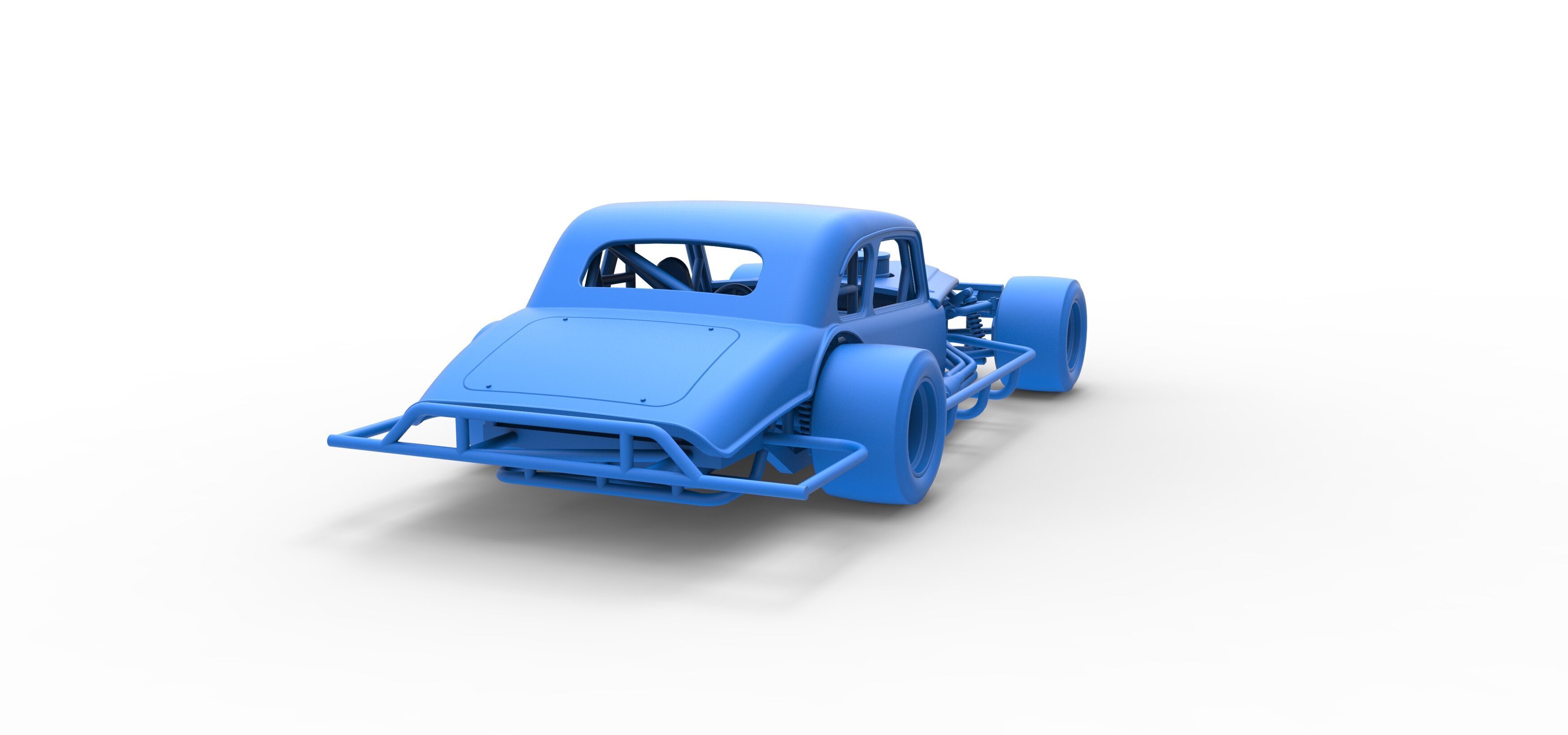 Vintage Asphalt Modified stock car V5 Scale 1 to 25 3D print model_41