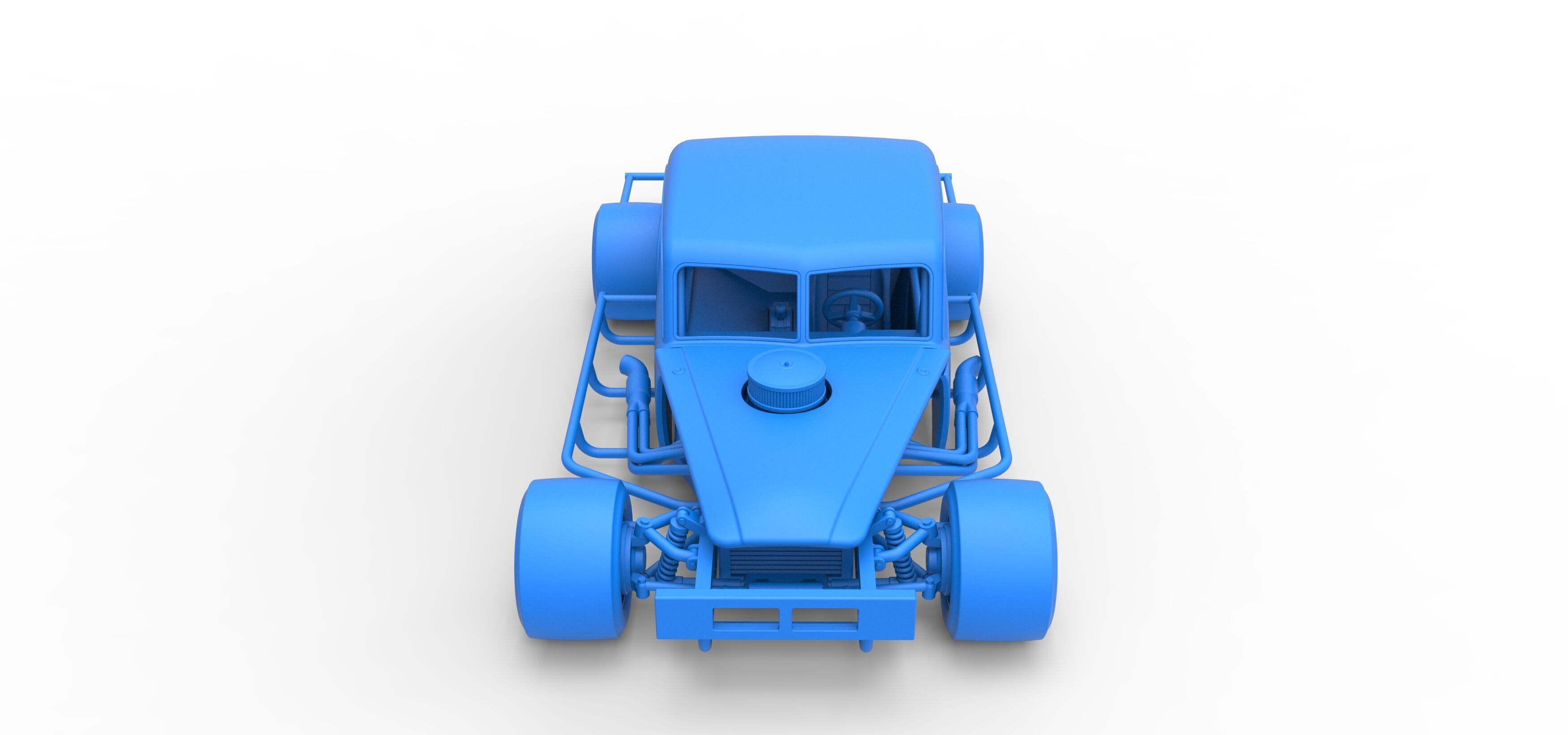 Vintage Asphalt Modified stock car V5 Scale 1 to 25 3D print model_31