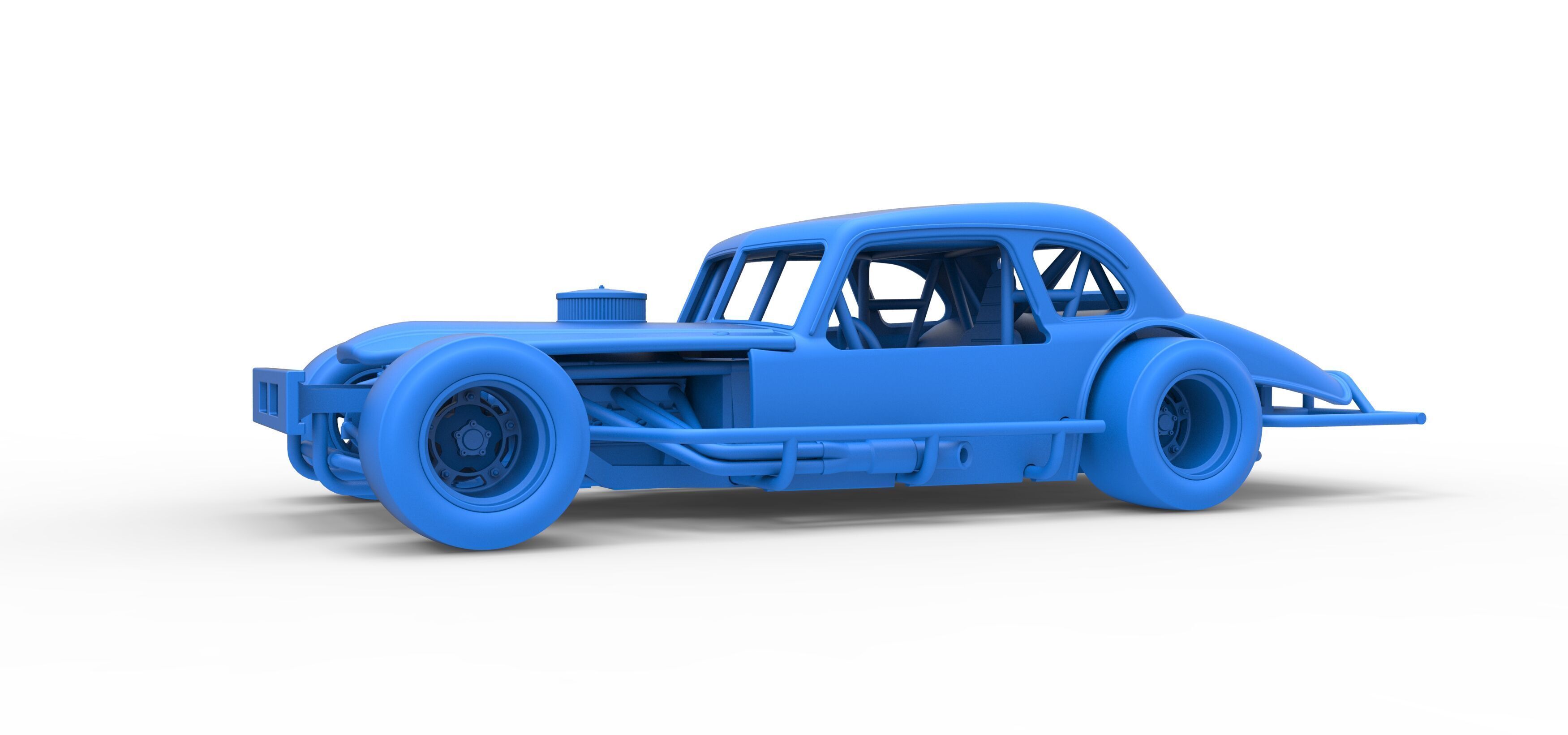 Vintage Asphalt Modified stock car V5 Scale 1 to 25 3D print model_25