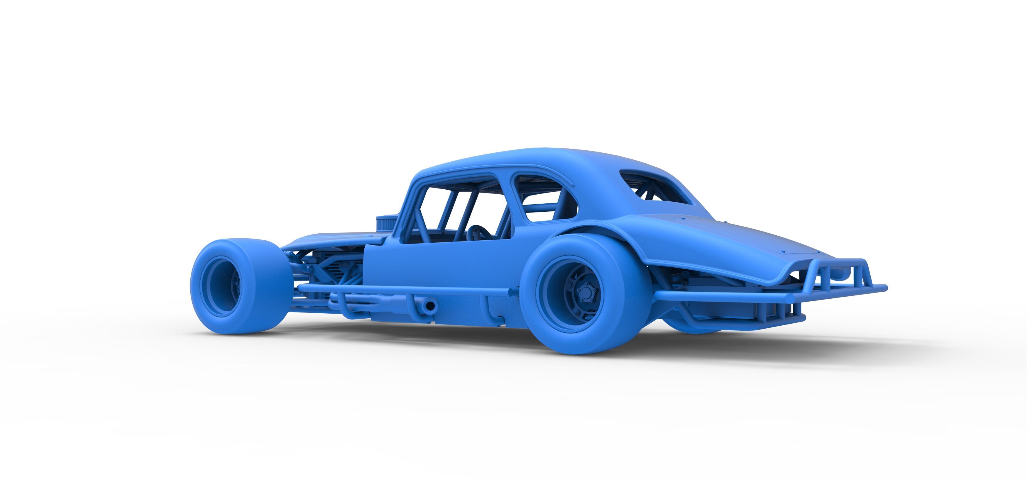 Vintage Asphalt Modified stock car V5 Scale 1 to 25 3D print model_36