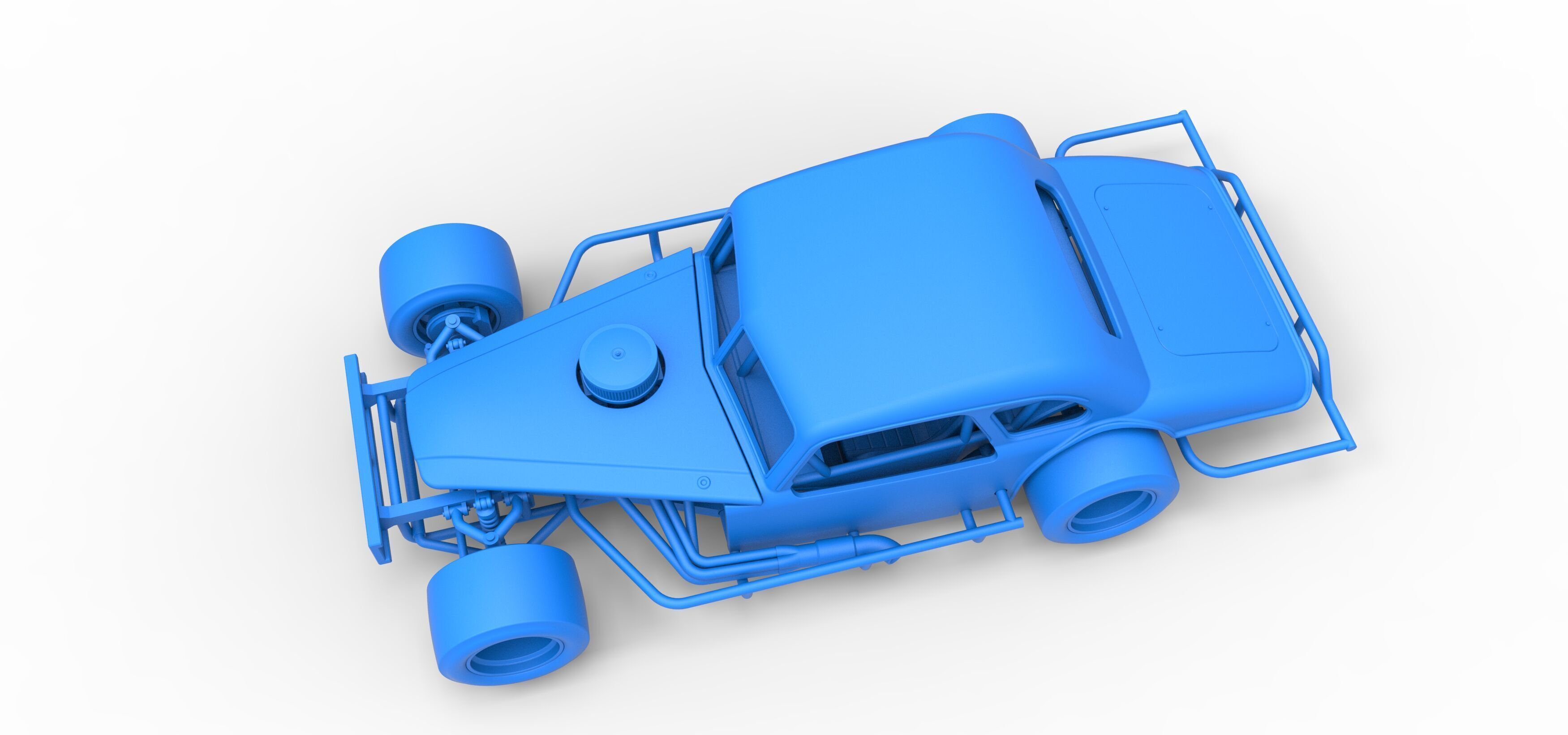 Vintage Asphalt Modified stock car V5 Scale 1 to 25 3D print model_27