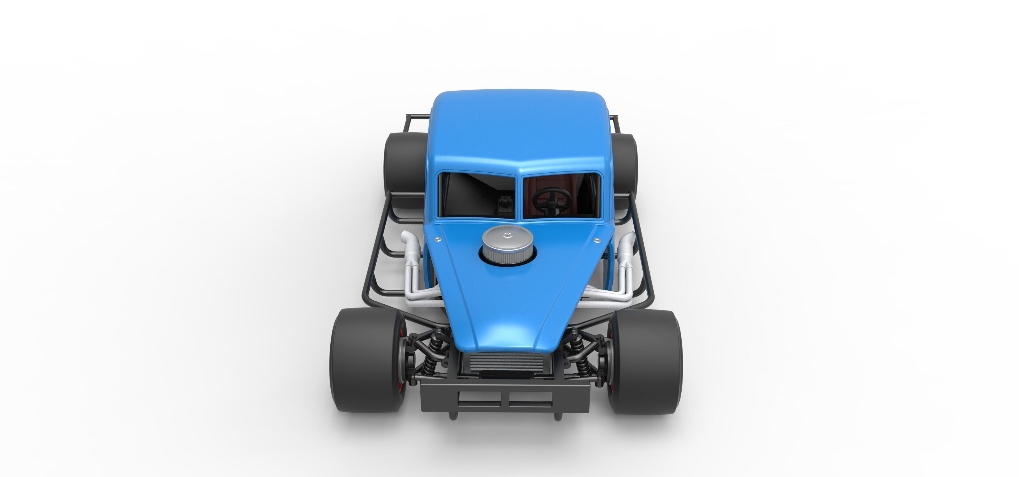 Vintage Asphalt Modified stock car V5 Scale 1 to 25 3D print model_8