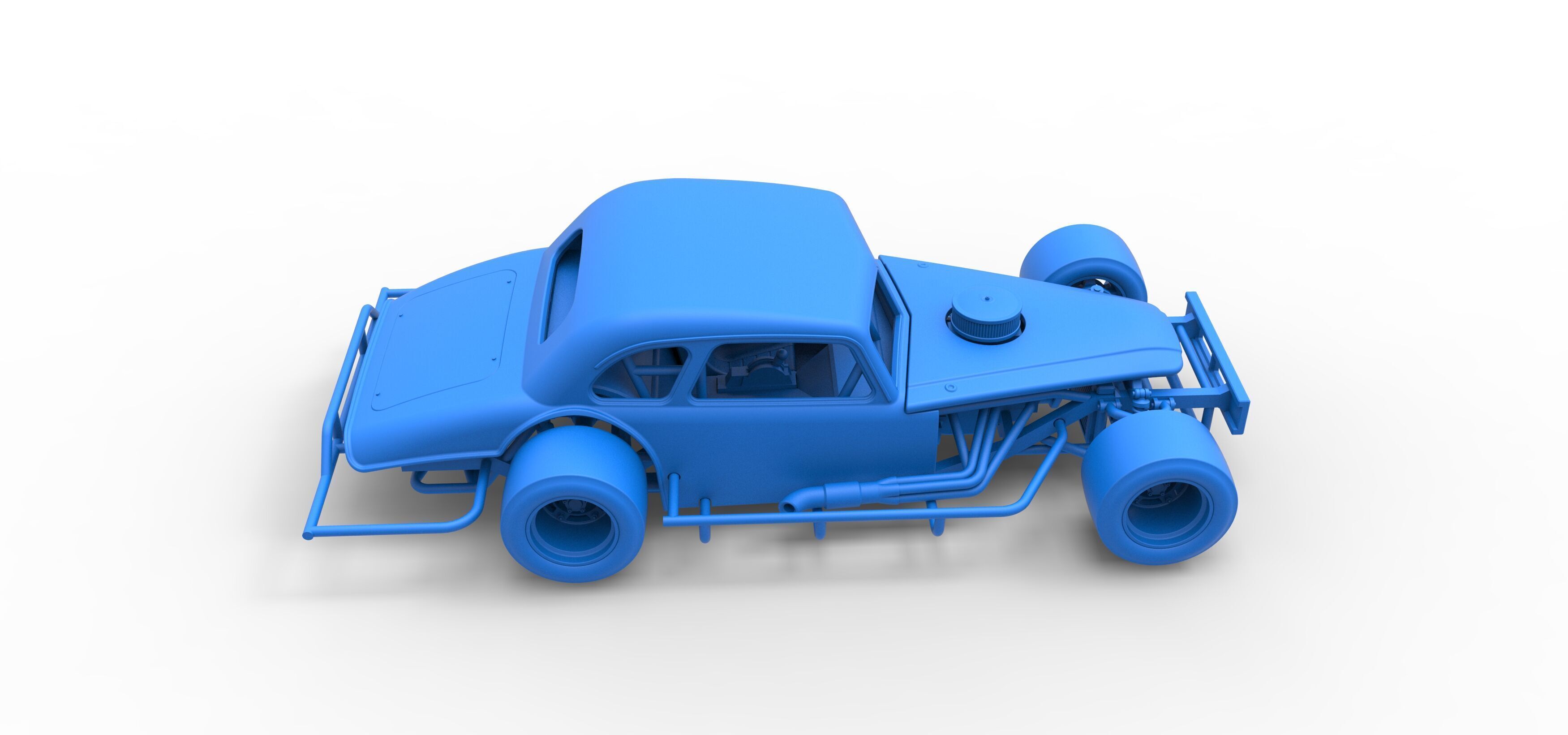 Vintage Asphalt Modified stock car V5 Scale 1 to 25 3D print model_44