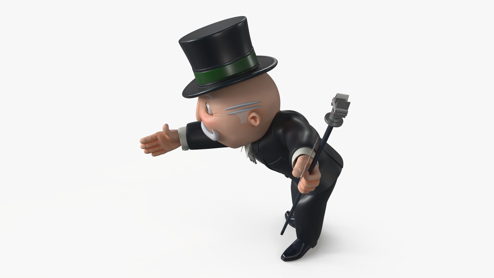 Mr Monopoly Handshake Pose for 3D Print 3D print model_9