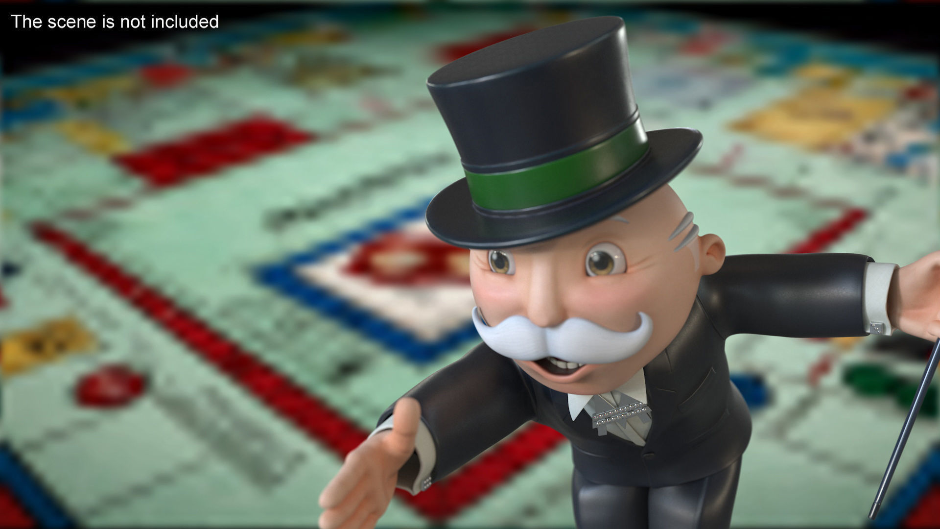 Mr Monopoly Handshake Pose for 3D Print 3D print model_3