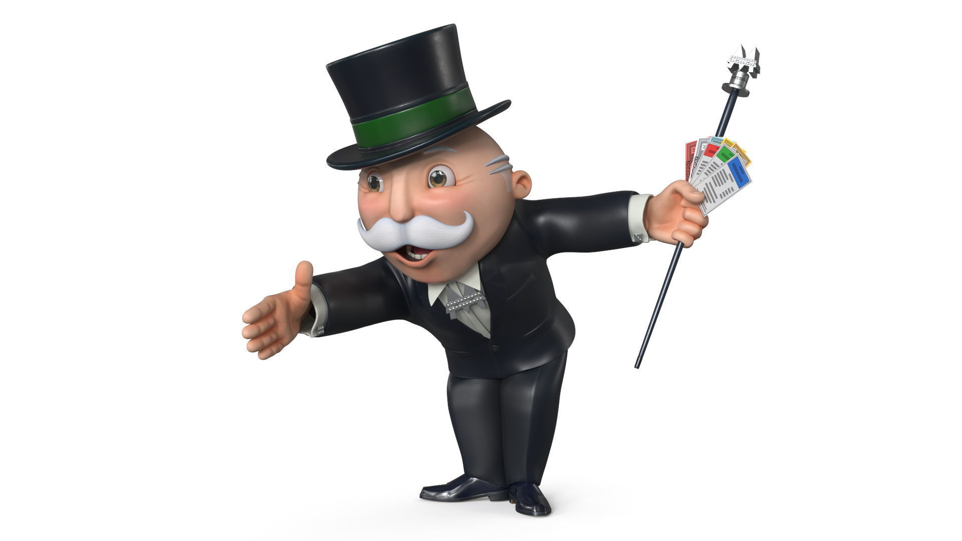 Mr Monopoly Handshake Pose for 3D Print 3D print model_8