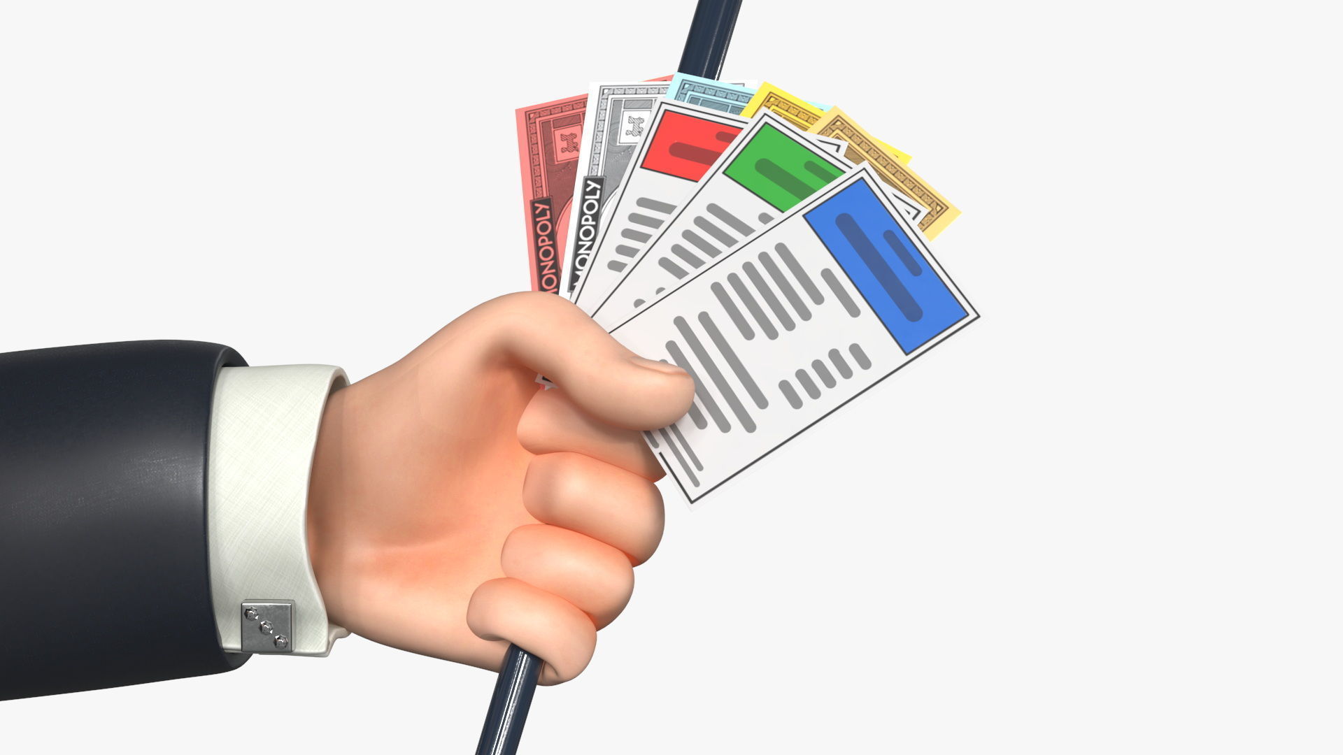 Mr Monopoly Handshake Pose for 3D Print 3D print model_12