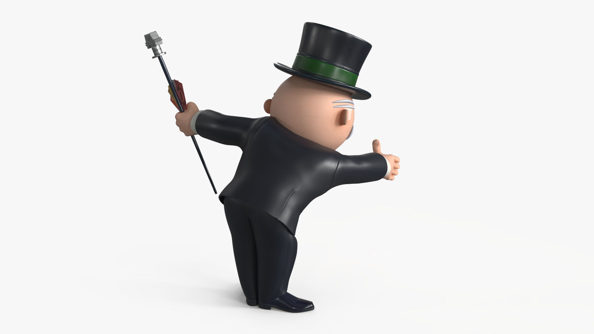 Mr Monopoly Handshake Pose for 3D Print 3D print model_14
