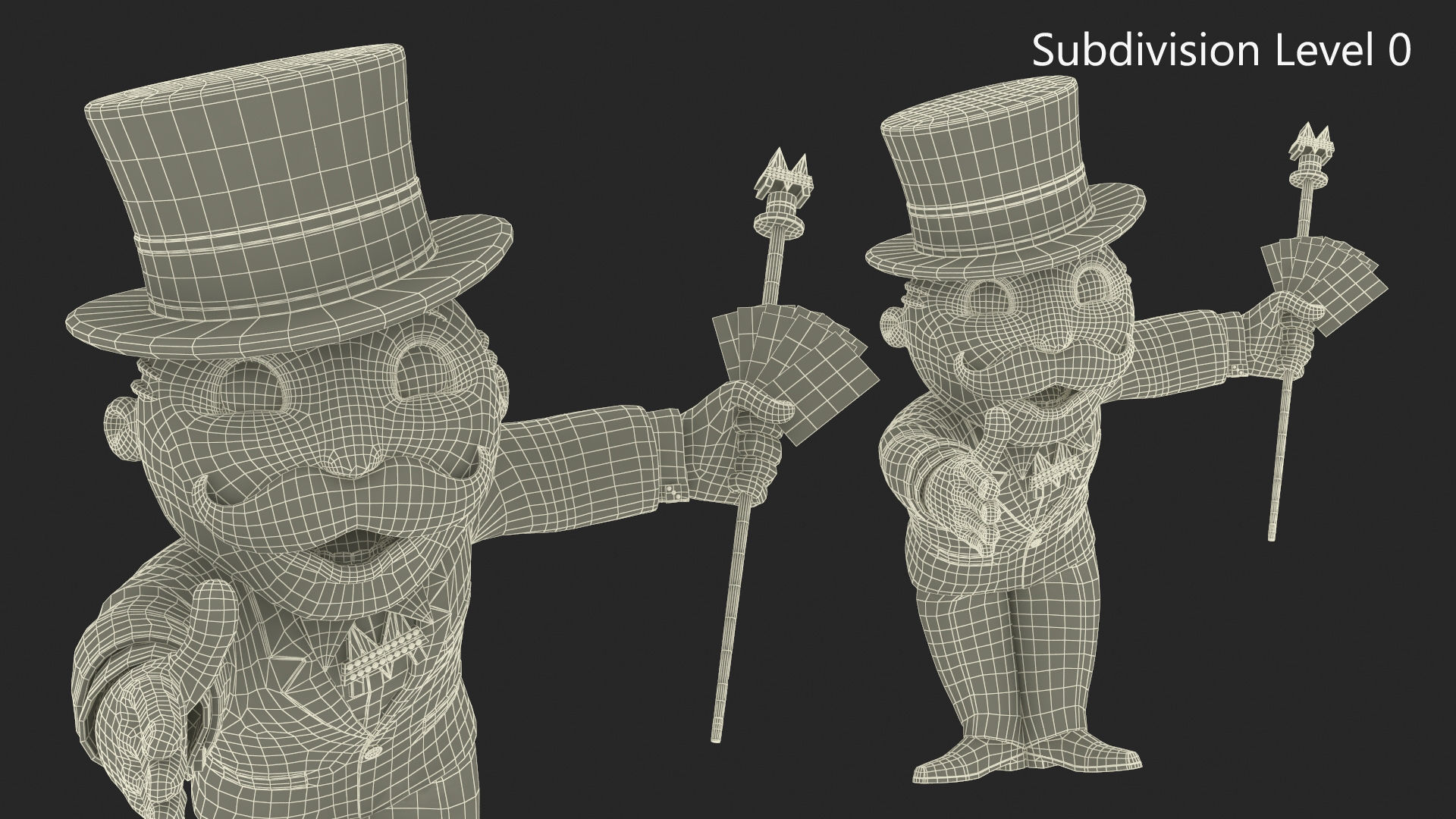 Mr Monopoly Handshake Pose for 3D Print 3D print model_18