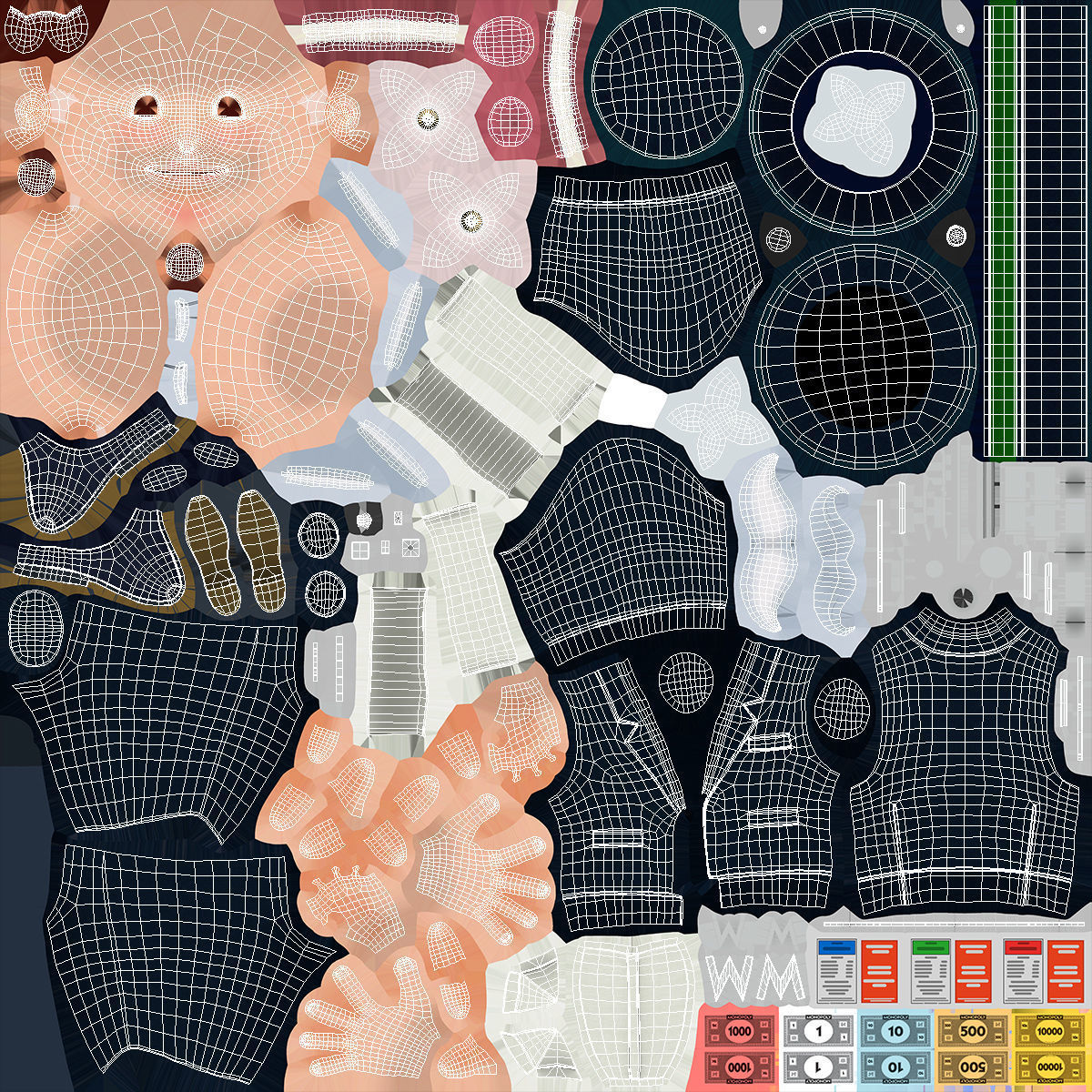 Mr Monopoly Handshake Pose for 3D Print 3D print model_20