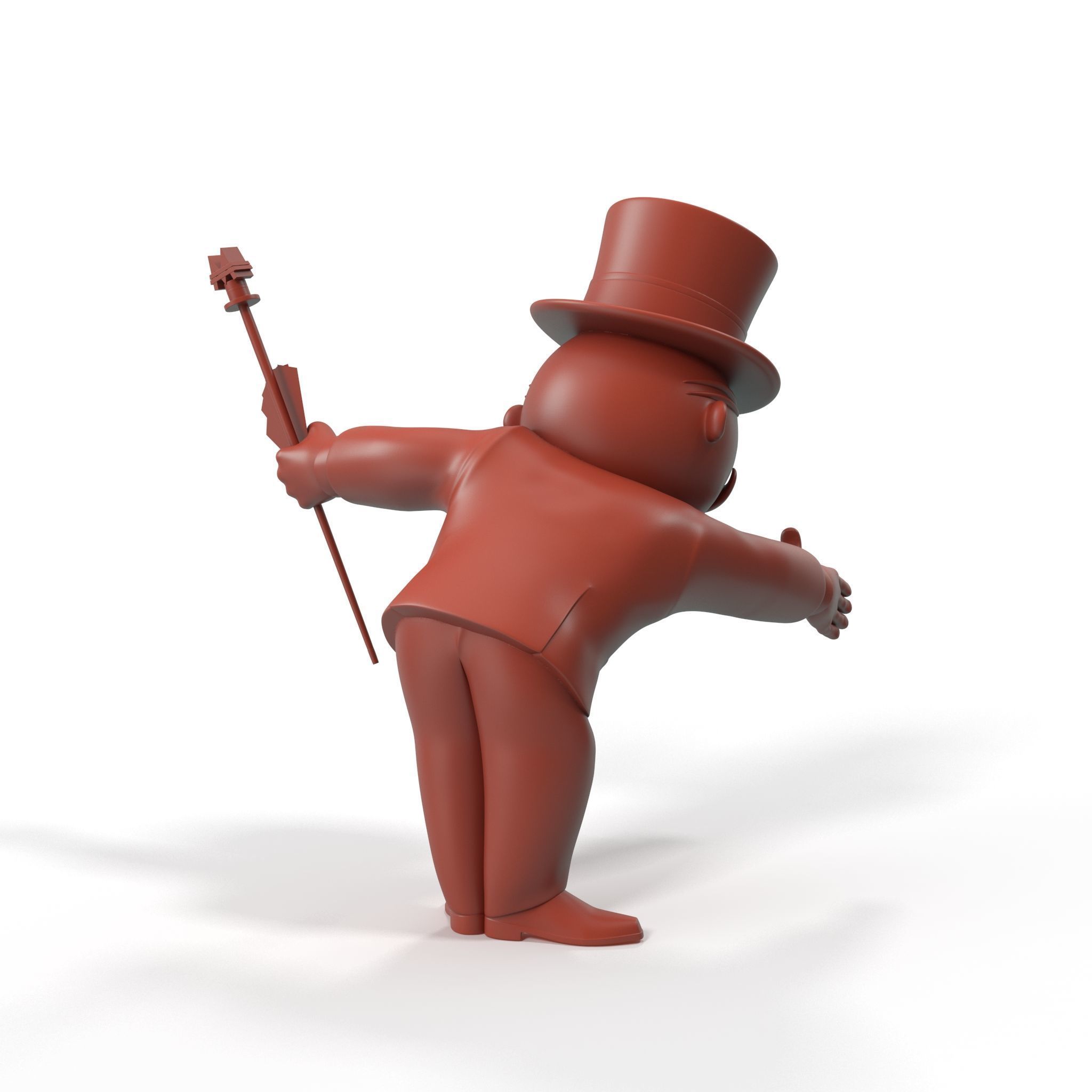 Mr Monopoly Handshake Pose for 3D Print 3D print model_2