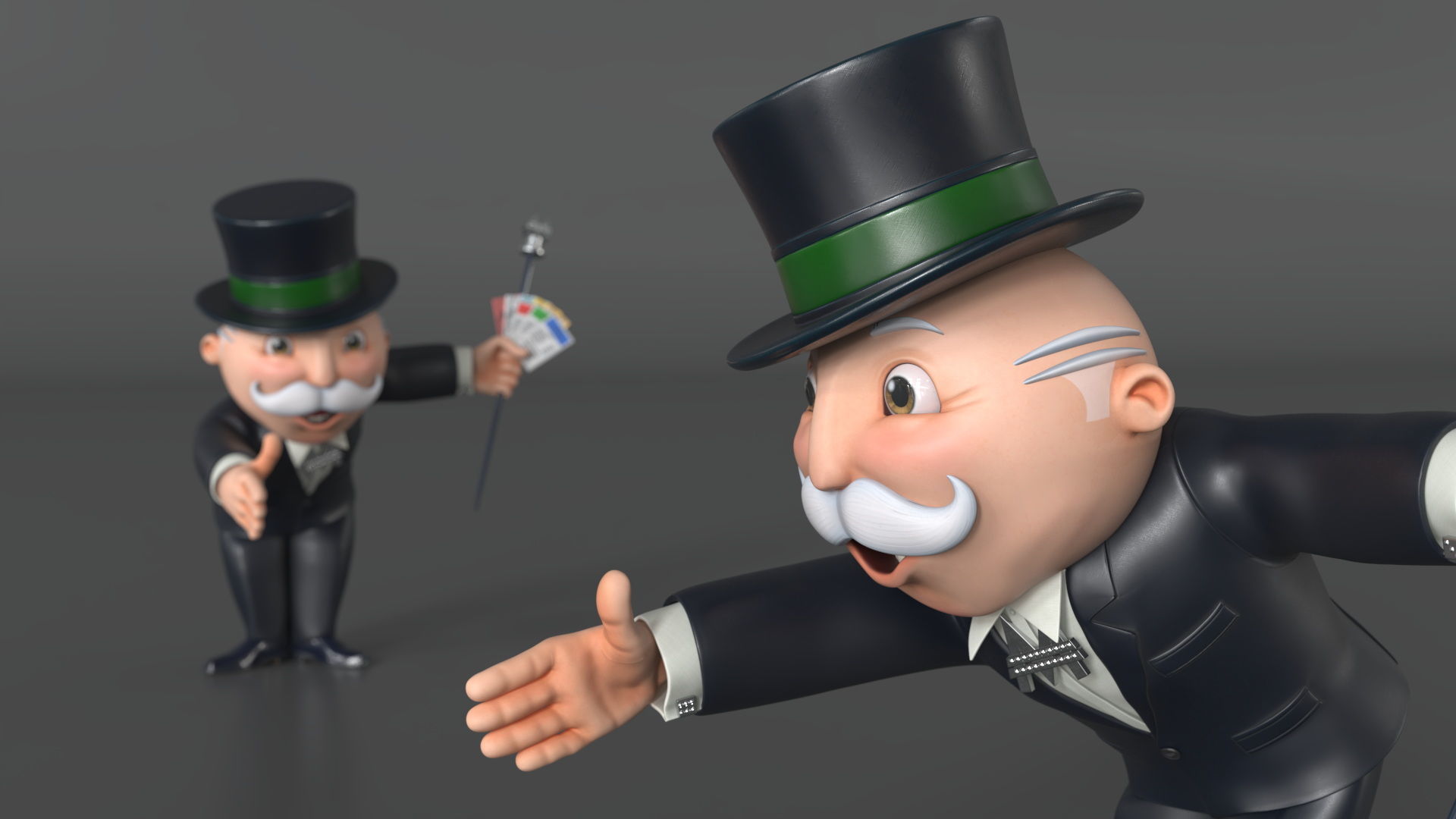 Mr Monopoly Handshake Pose for 3D Print 3D print model_6
