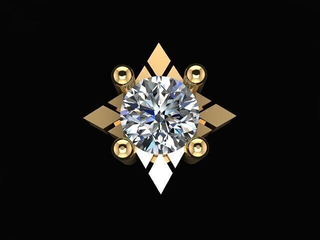 Italian Diamond Nose Pin  3D print model