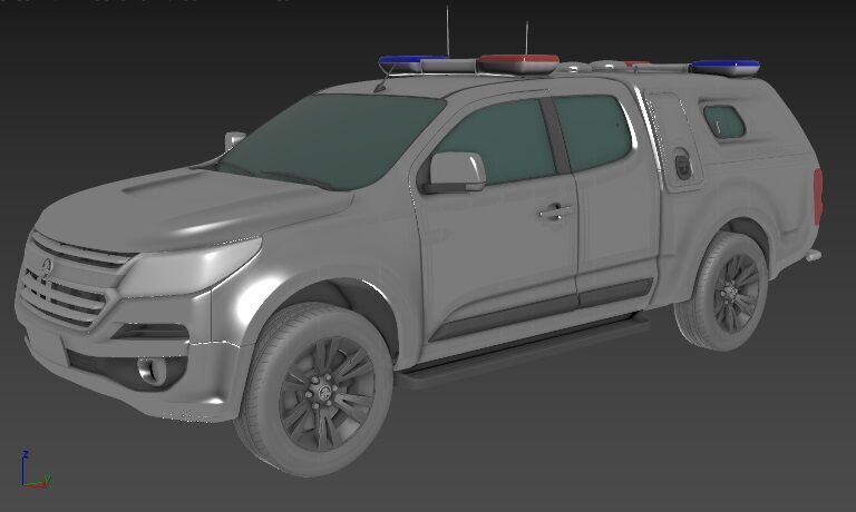 Holden Colorado Mk2f RG SpaceCab Divisional Van 2018 3D print model_2