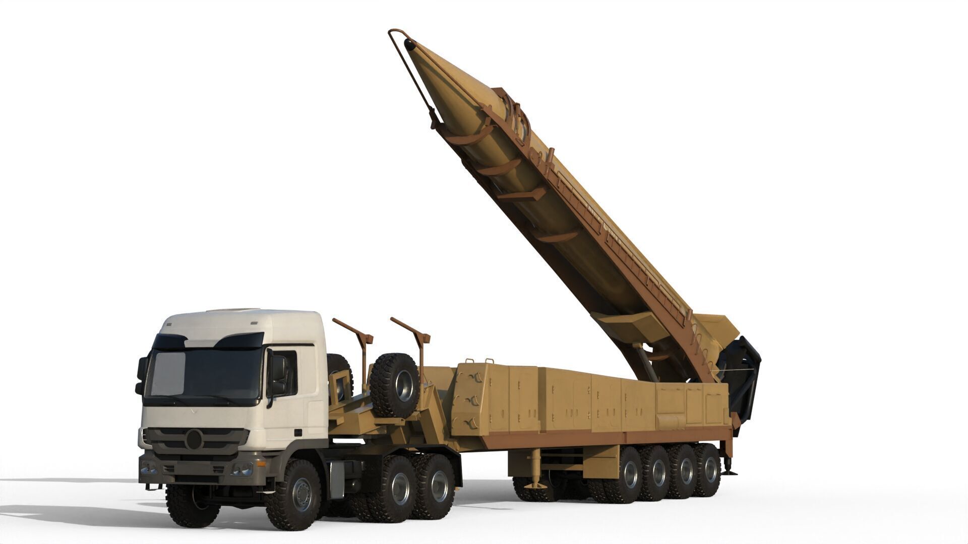 Iranian ballistic missile Shahab-3 3D model_7