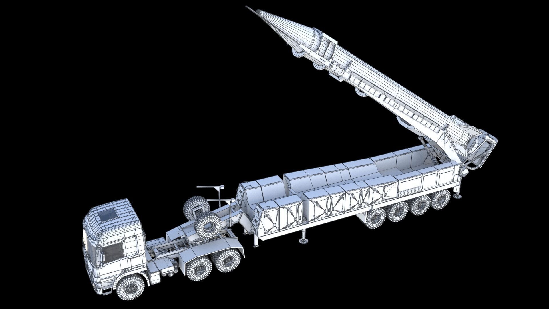 Iranian ballistic missile Shahab-3 3D model_26