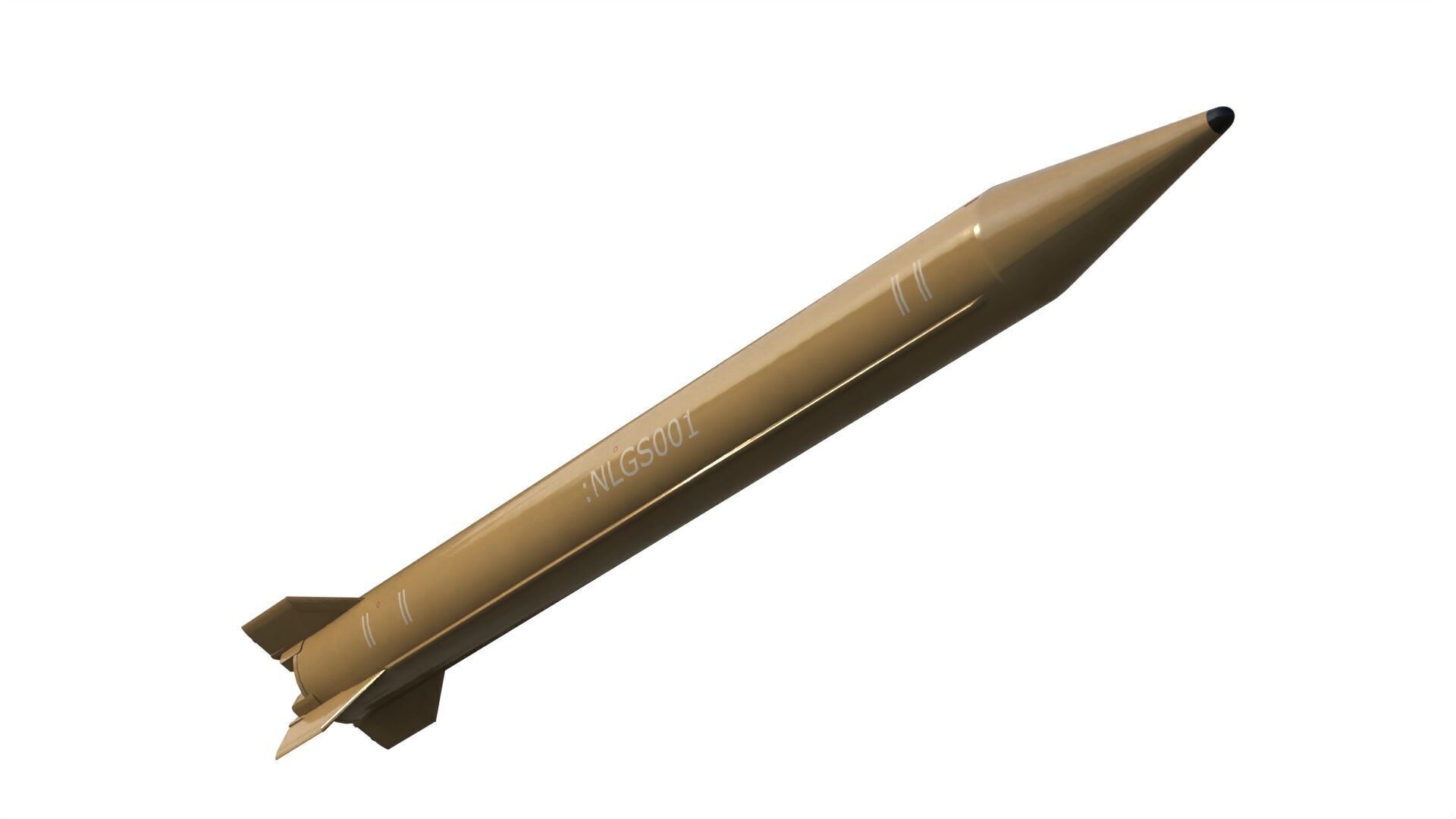 Iranian ballistic missile Shahab-3 3D model_9