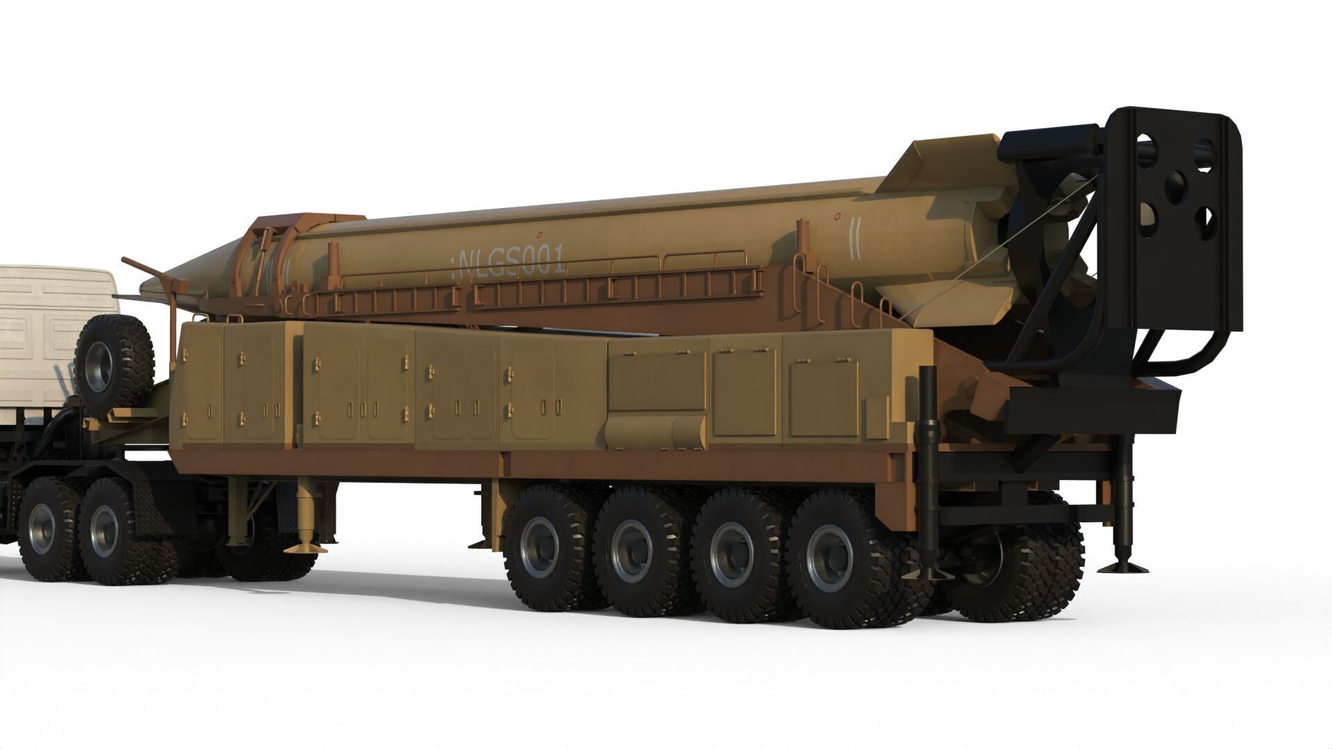 Iranian ballistic missile Shahab-3 3D model_12