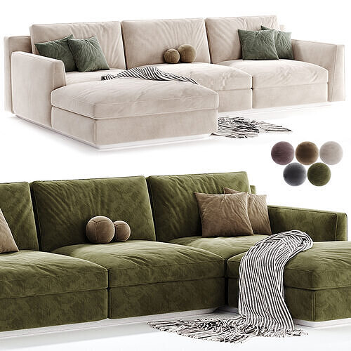 Horm Ellington Chaise Longue Sofa 3D model