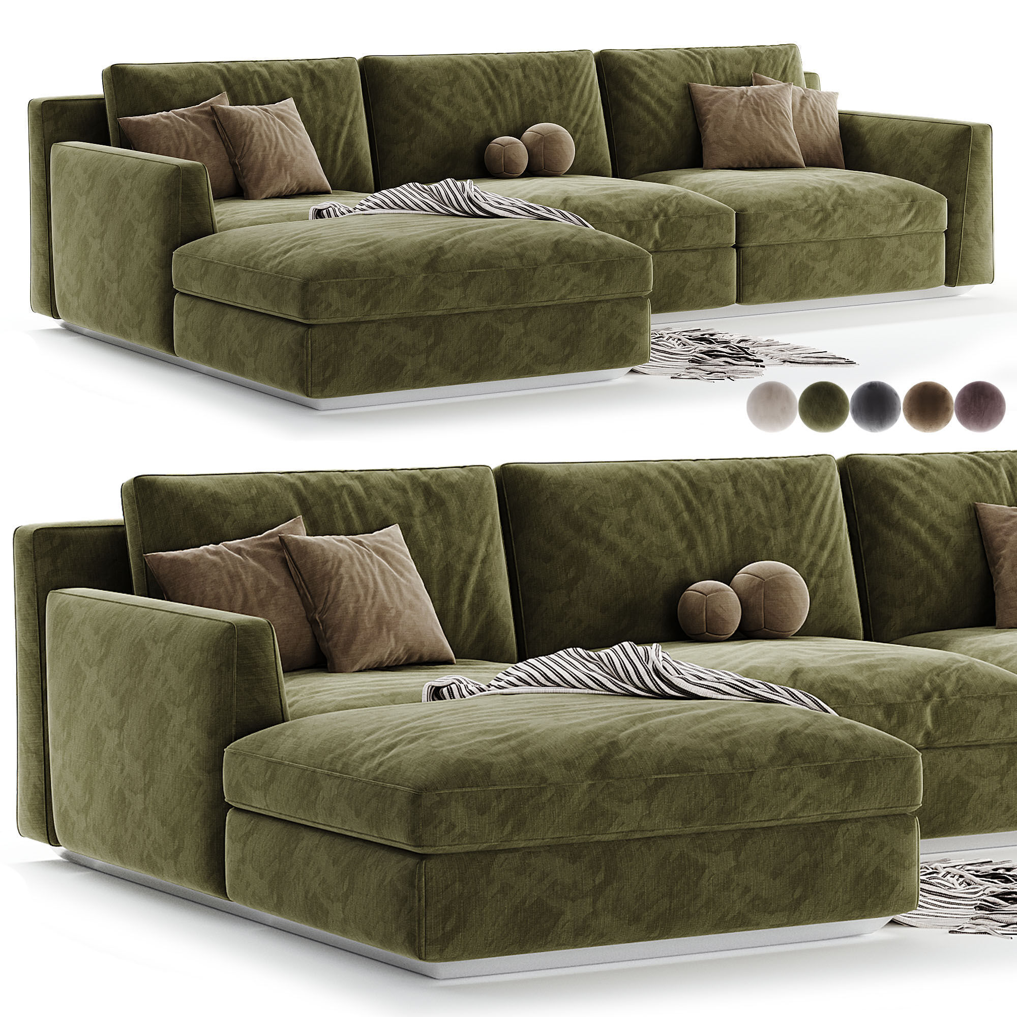 Horm Ellington Chaise Longue Sofa 3D model_5