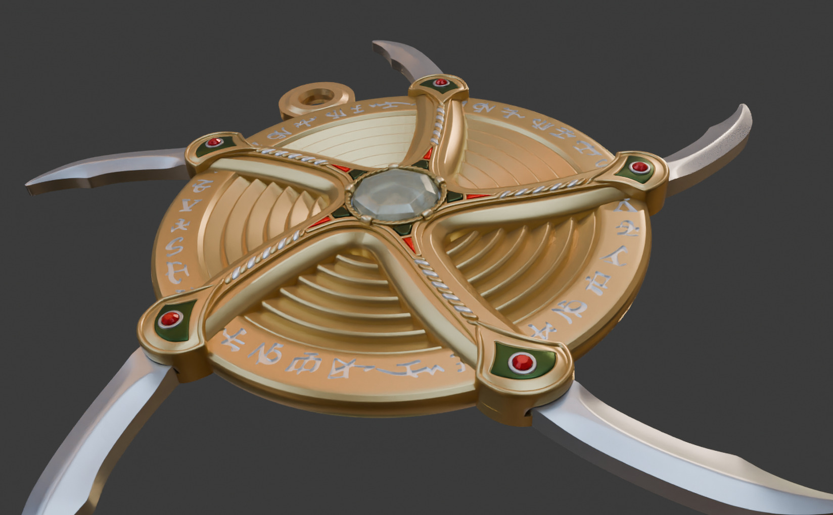 Krull Glaive Medallion 3D print model_5
