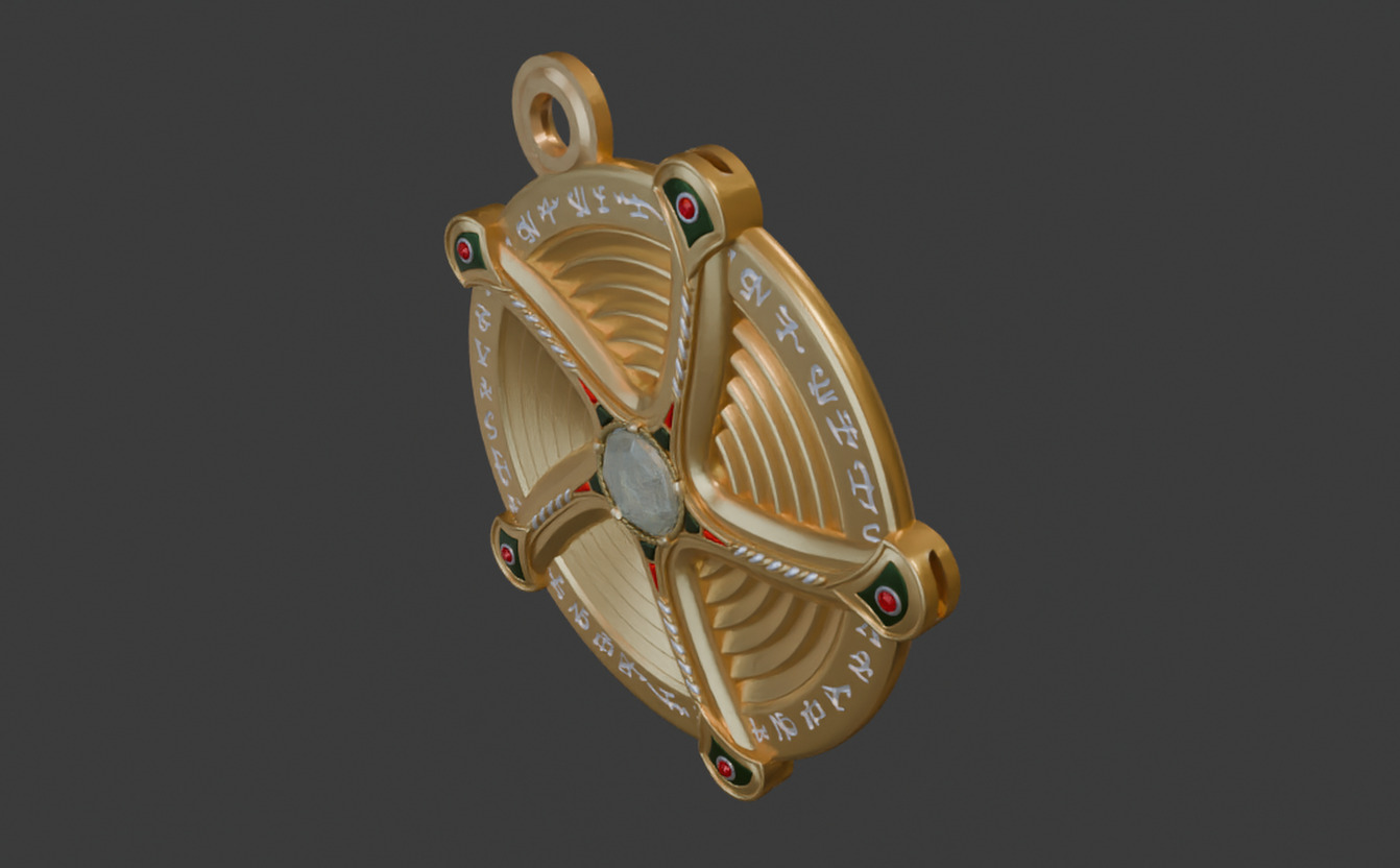 Krull Glaive Medallion 3D print model_3