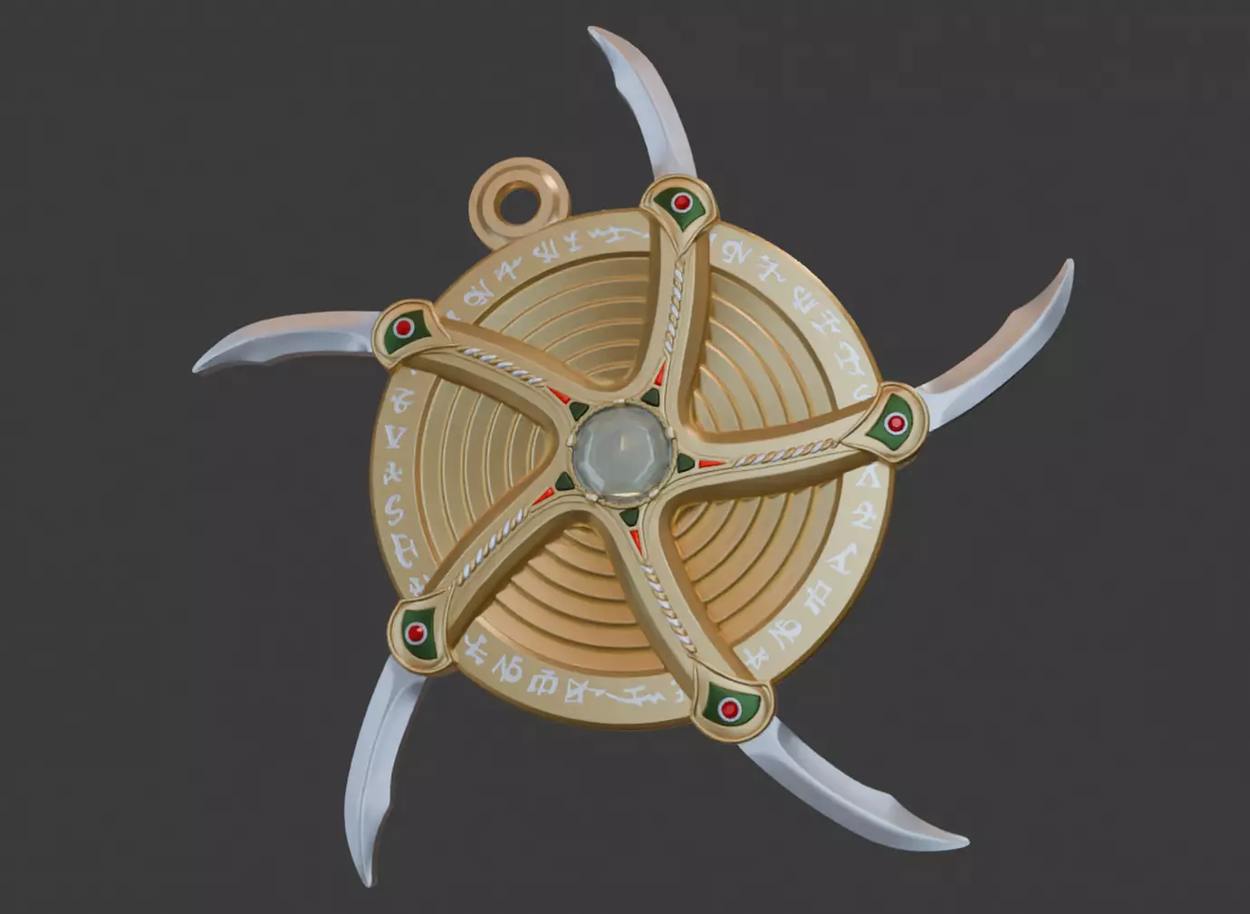 Krull Glaive Medallion 3D print model_0