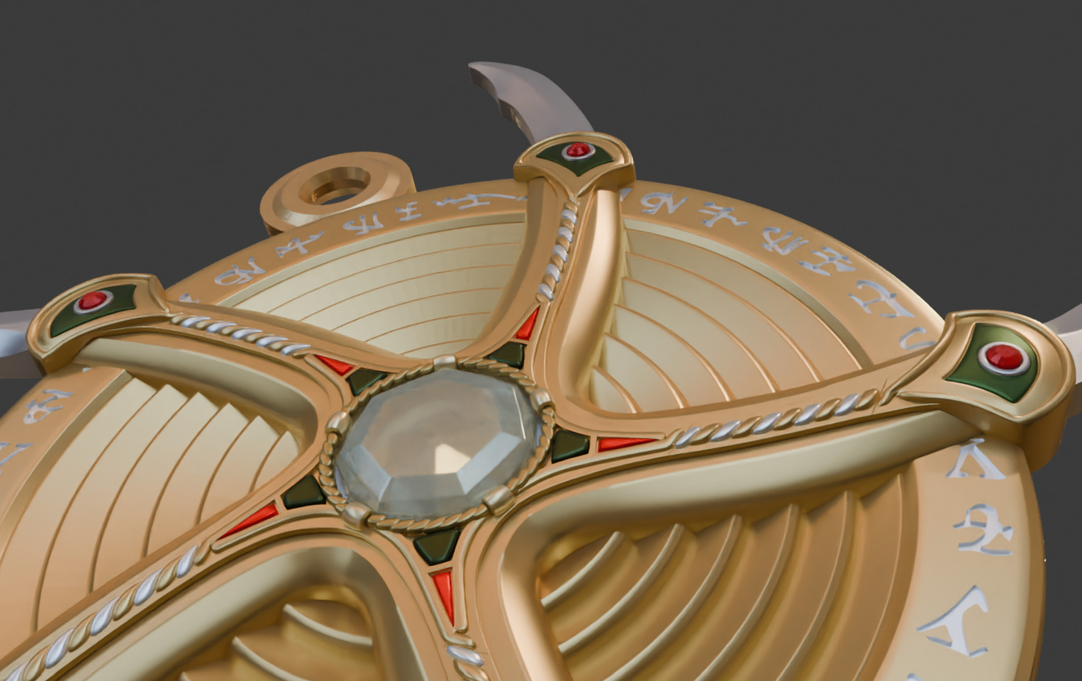 Krull Glaive Medallion 3D print model_4