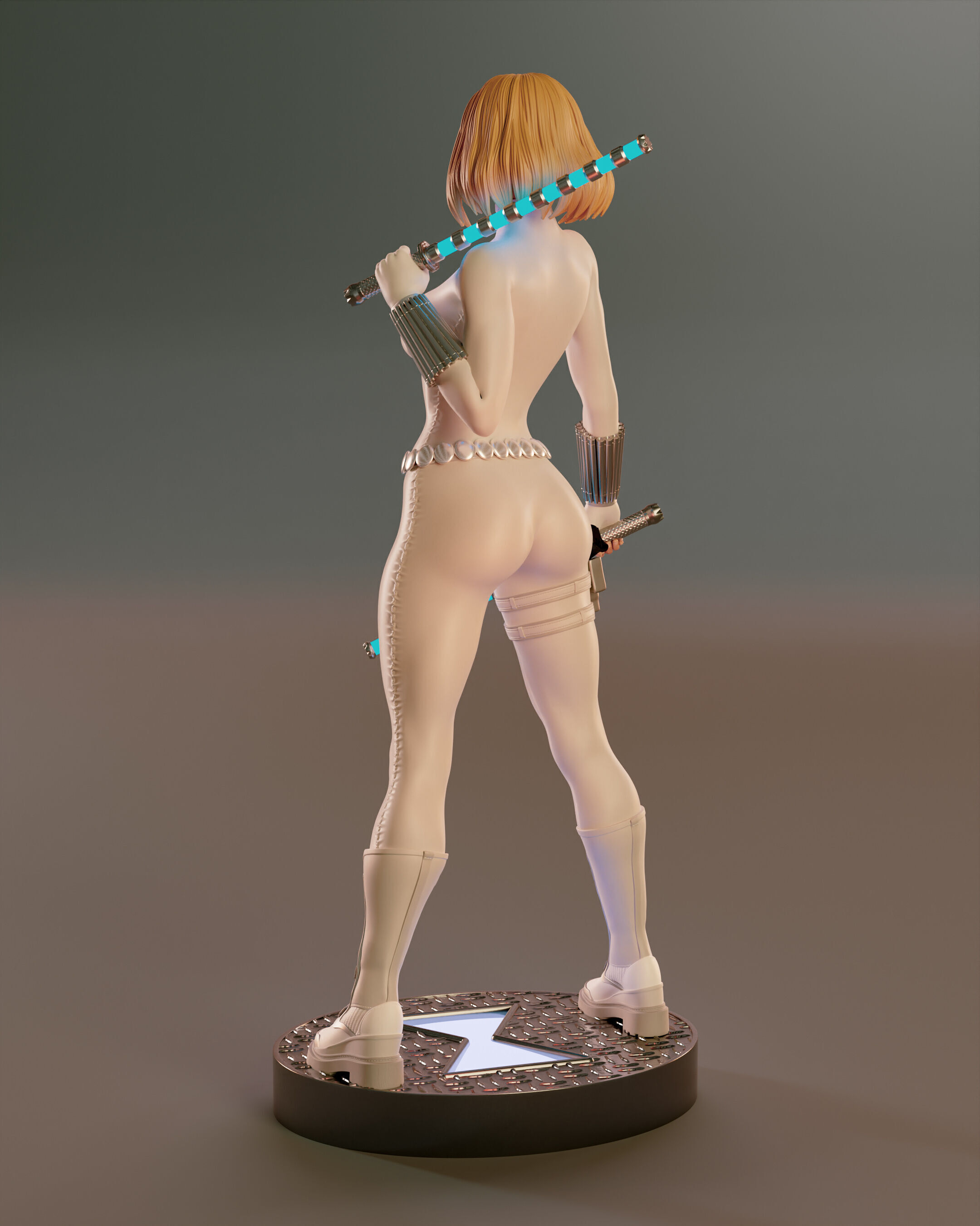 White Widow Yelena belova 3D print model_7