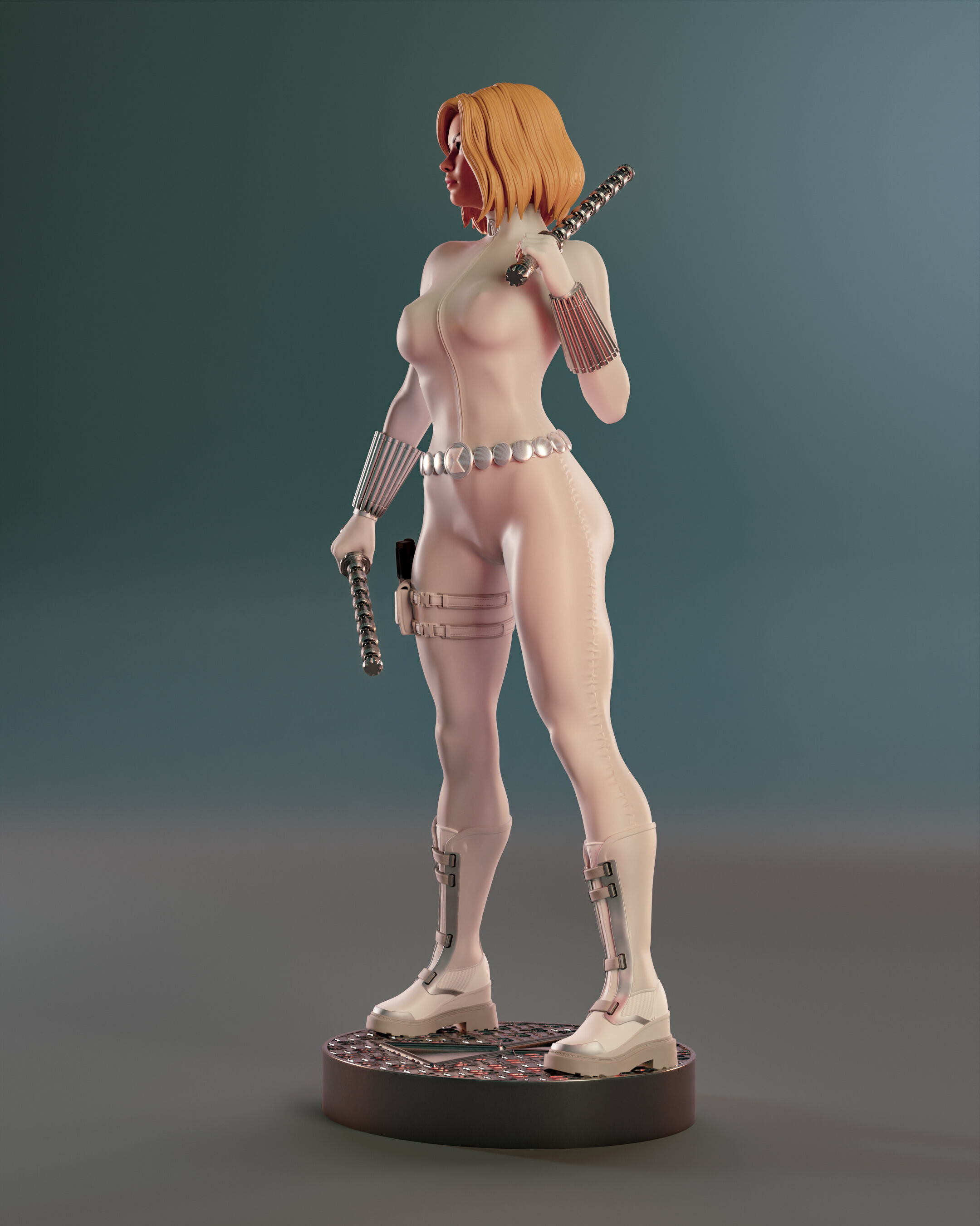 White Widow Yelena belova 3D print model_5
